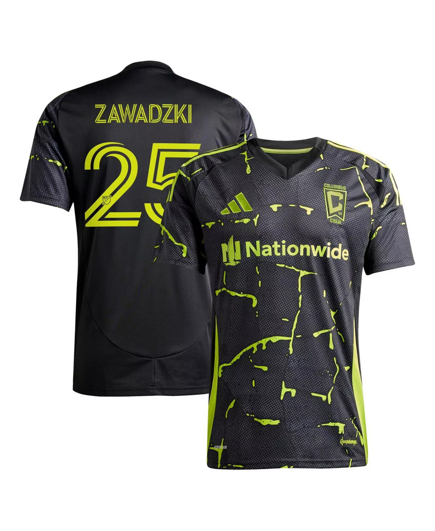 Men's Sean Zawadzki Black Columbus Crew 2025 The Goosebumps Kit Replica Player Jersey - Black - 3XL