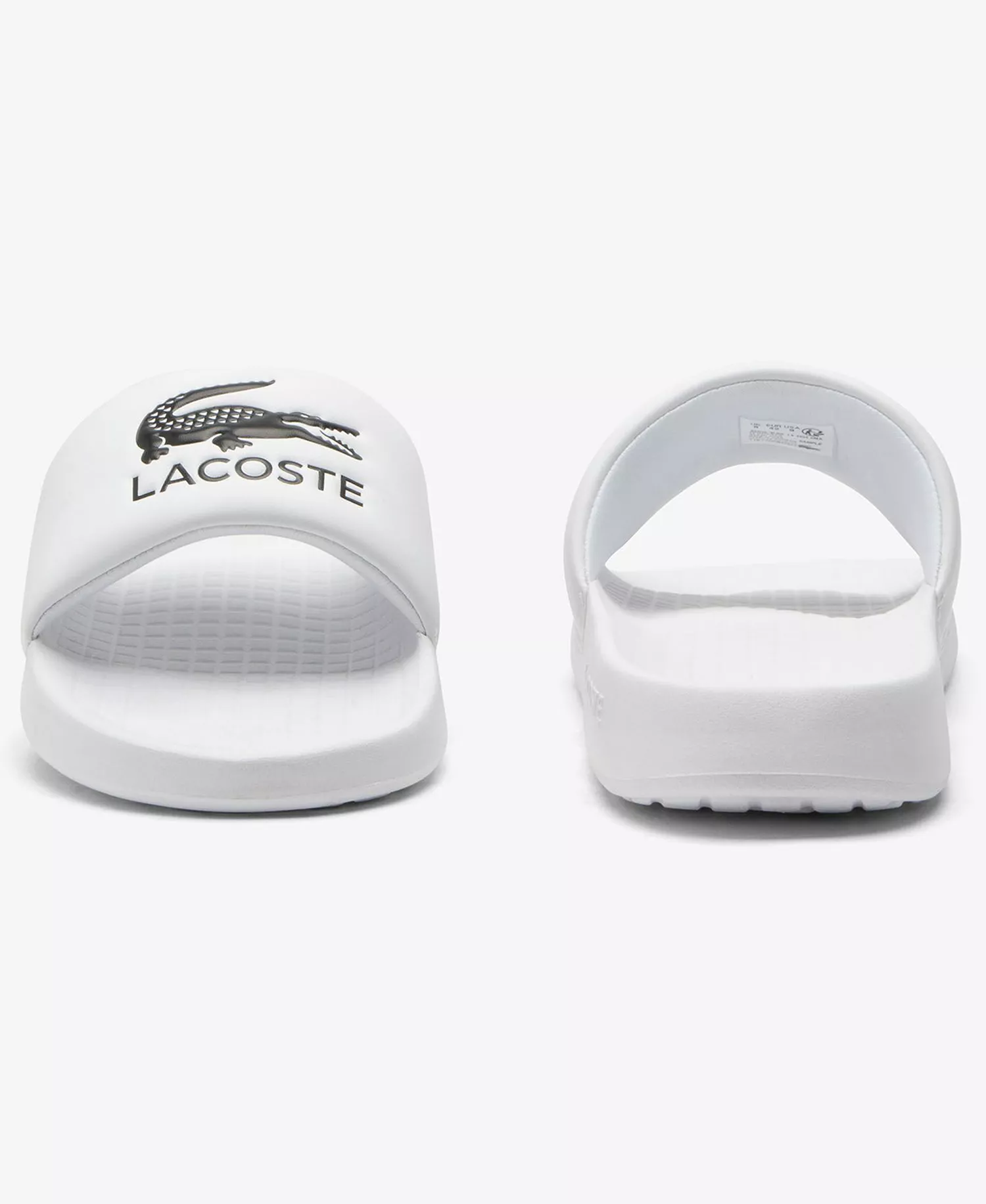 Men's Serve Round Toe Slip-On Slides - White/Black - 10