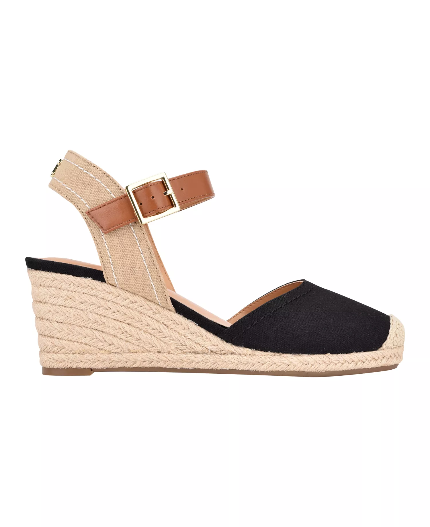 Women's Nilsa Closed Toe Espadrille Wedge Sandal - Black - 5M