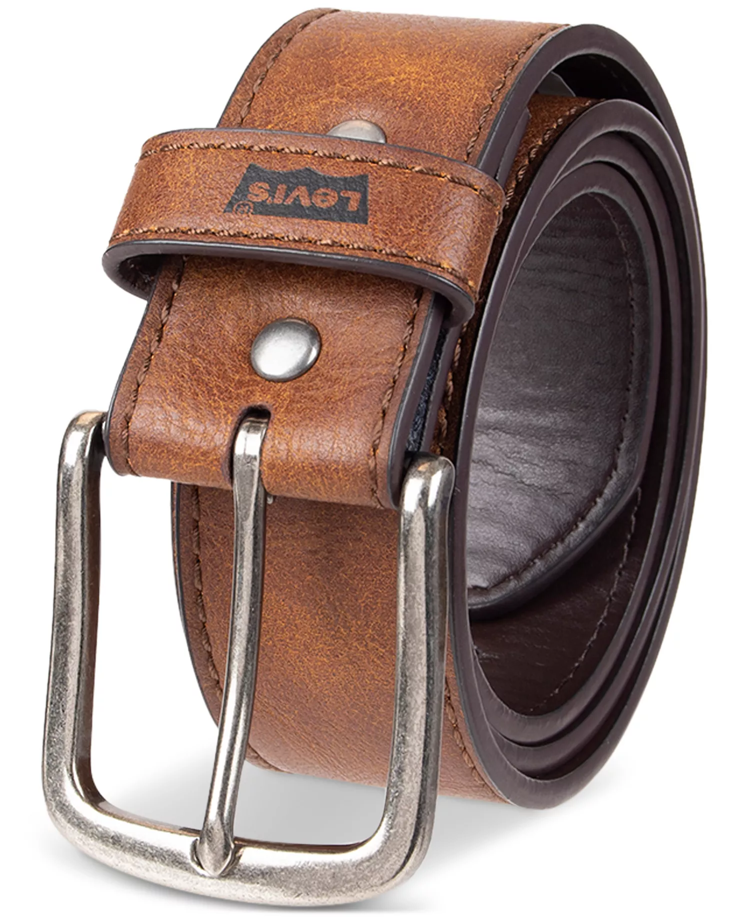 Men's Harness-Buckle Belt  - Tan - L (38-40)