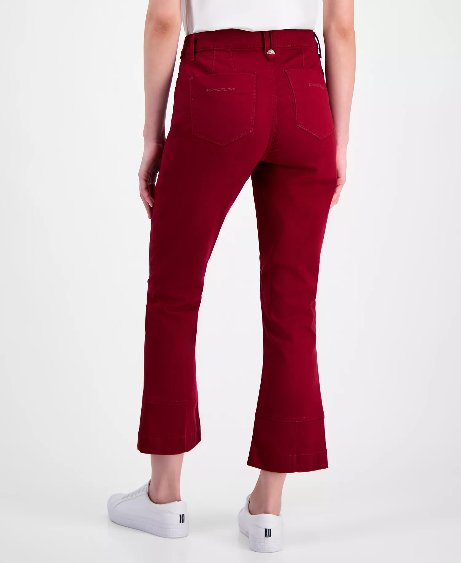 Women's Stretch Twill Demi Bootcut Pant - Deep Rouge - 10
