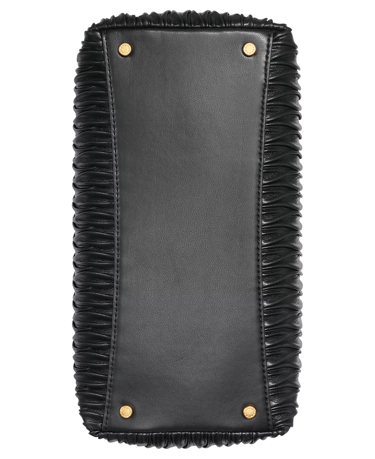 Amagansett Soft-Rolled Pleated Satchel with Sculpted Magnet Closure - Black/gold - NO SIZE