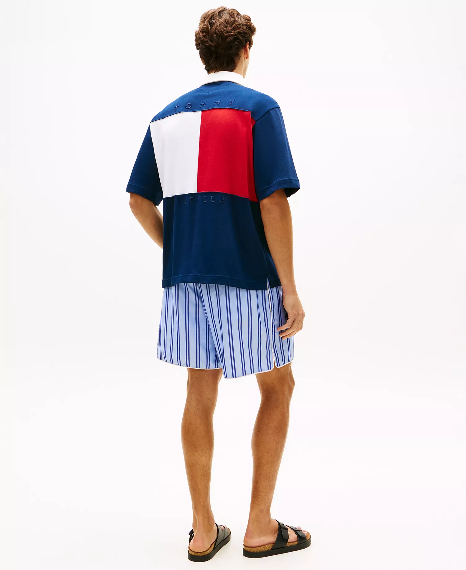 Men's Regular Flag Rugby Polo Shirt - Carbon Navy - L