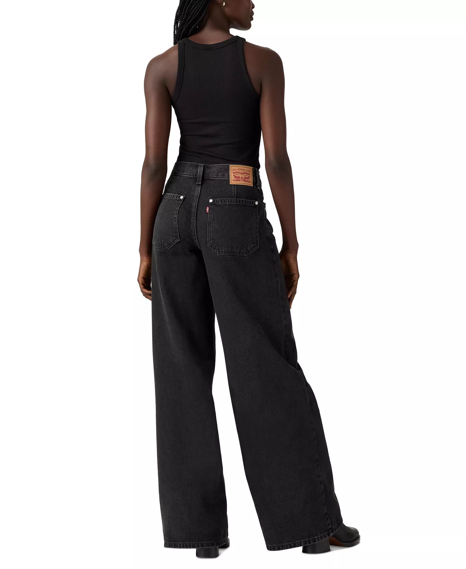 Women's Cotton '94 Mid-Rise Wide-Leg Moto Jeans - Moto Queen - 0