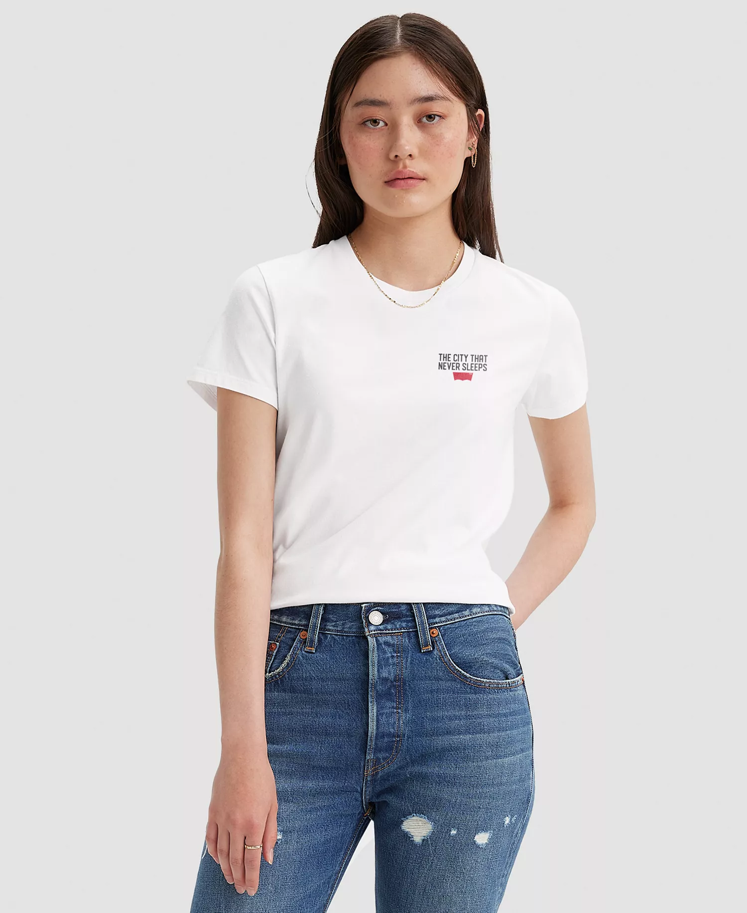 Women's Perfect Crewneck T-Shirt - Boroughs White - L