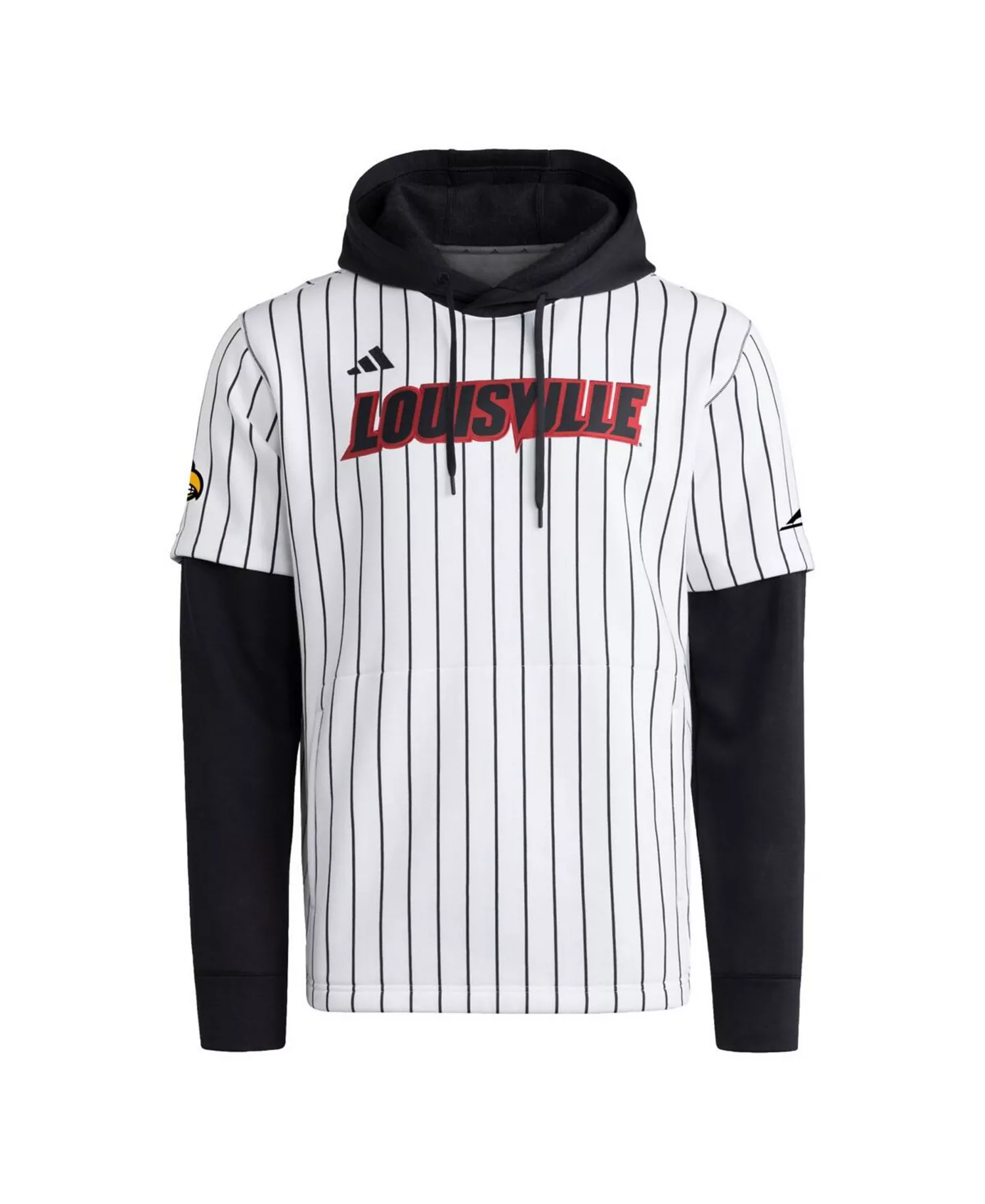 Men's White/Black Louisville Cardinals Baseball Jersey Hoodie - White, Black - M