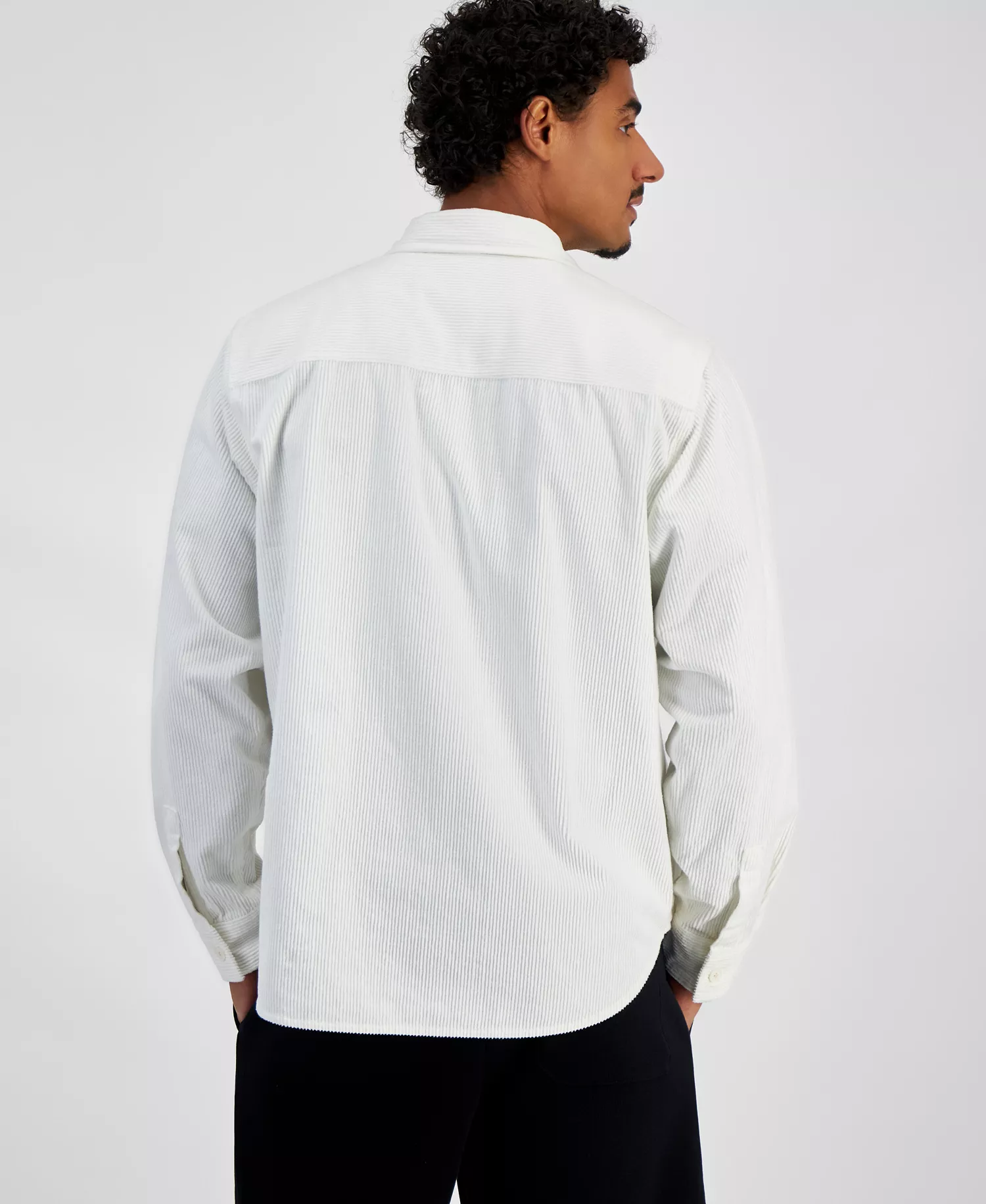 Men's Eblo Zip Front Corduroy Jacket - White - L