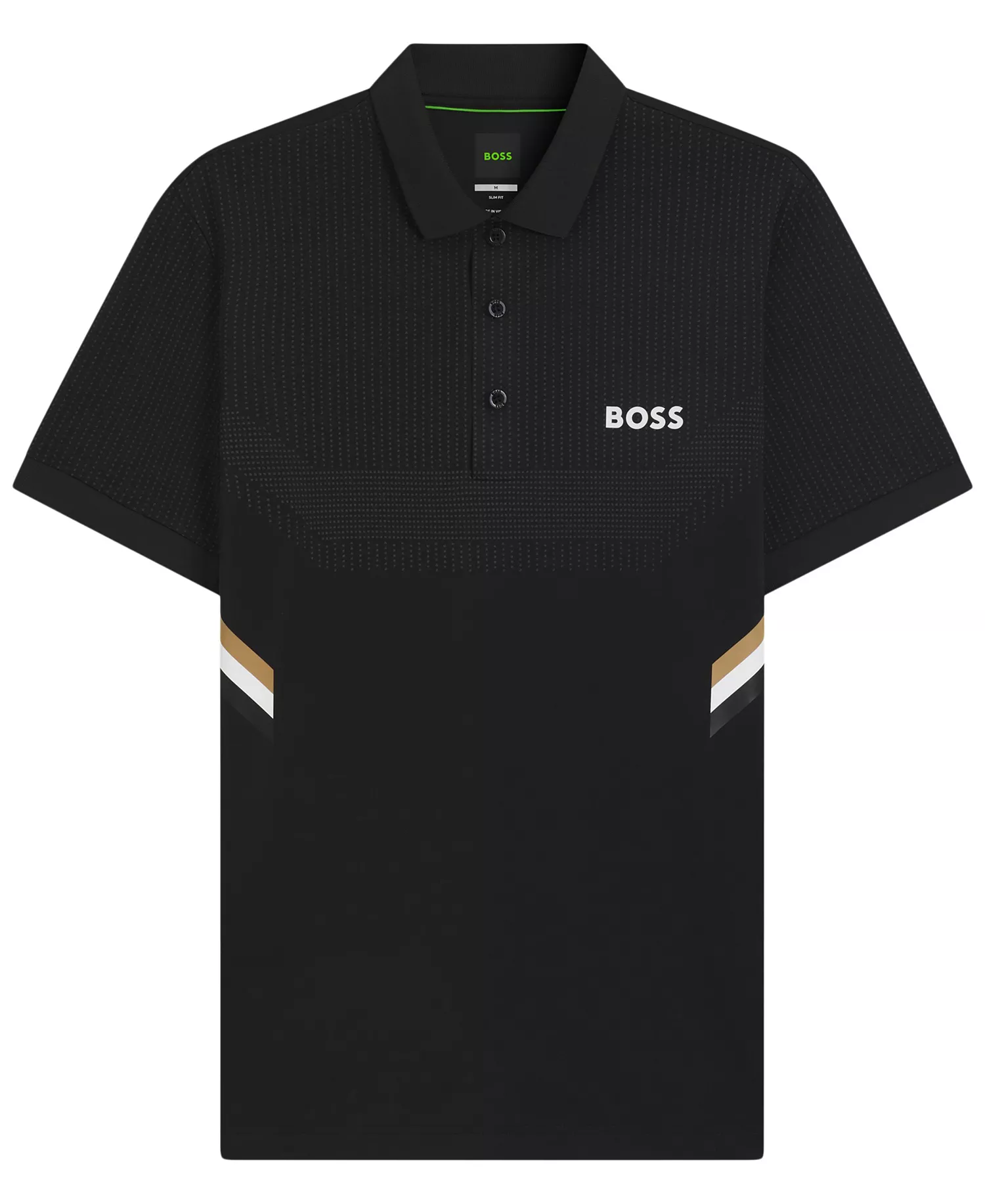 Men's Active Moisture Management Slim-Fit Polo Shirt - Black - L