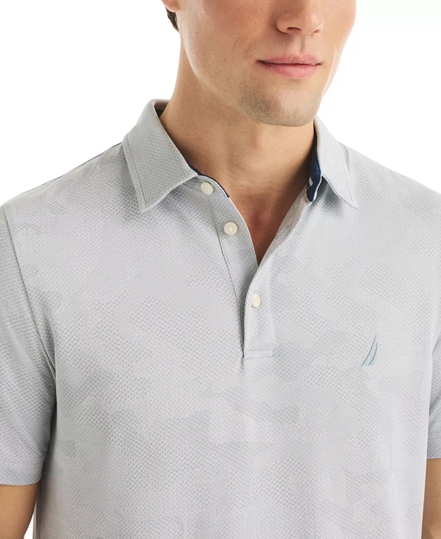 Men's Short-Sleeve Camo Jacquard Golf Polo Shirt - High Rise - L