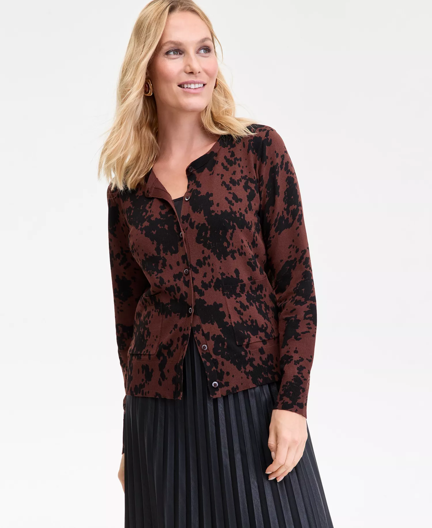 Women's Animal-Print Cardigan, Macy's Exclusive - Ara Animal - XS