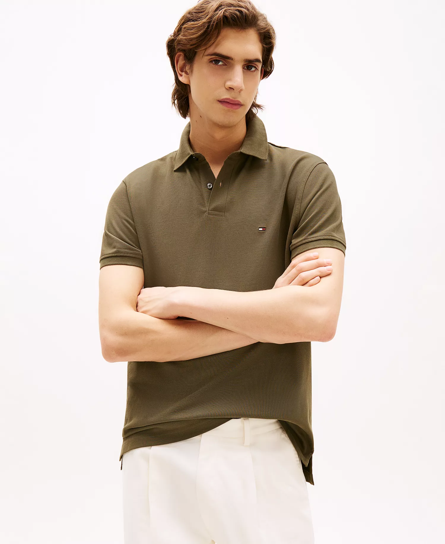 Men's Cotton Classic Fit 1985 Polo Shirt - Army Green - XS