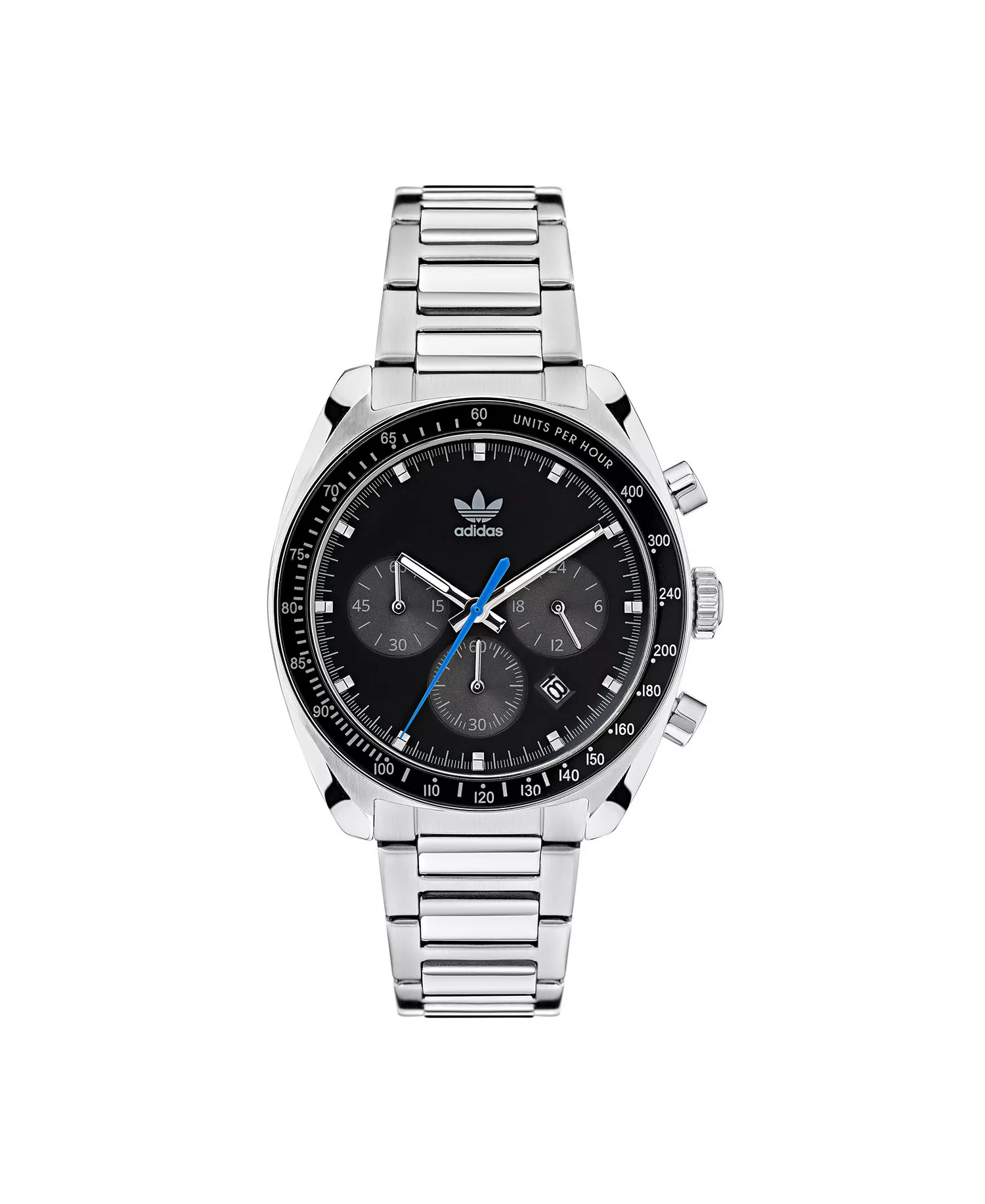 Unisex Three Hand Edition One Chrono Silver-Tone Stainless Steel Bracelet Watch 40mm