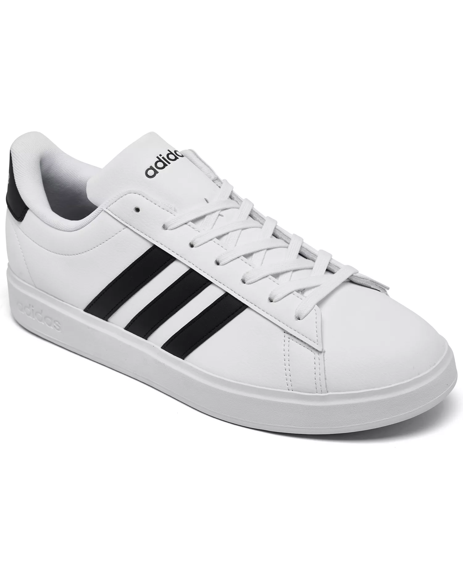 Men's Grand Court 2.0 Casual Sneakers from Finish Line - White, Black - 11