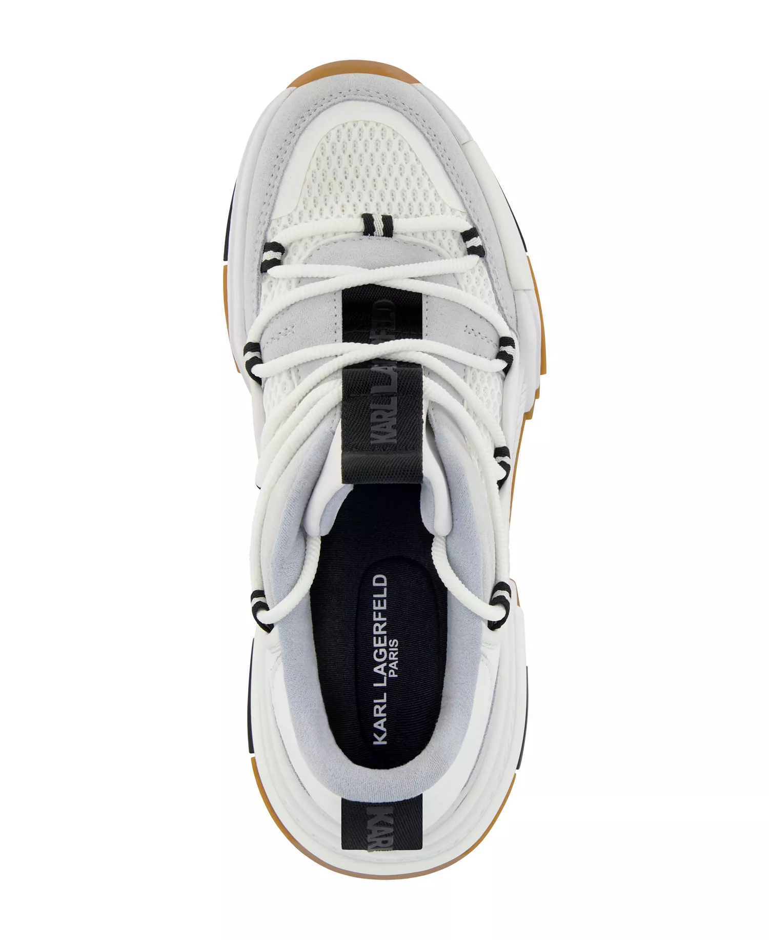 Men's Criss Cross Lace Up Chunky Sole Sneakers - Light gray - 10