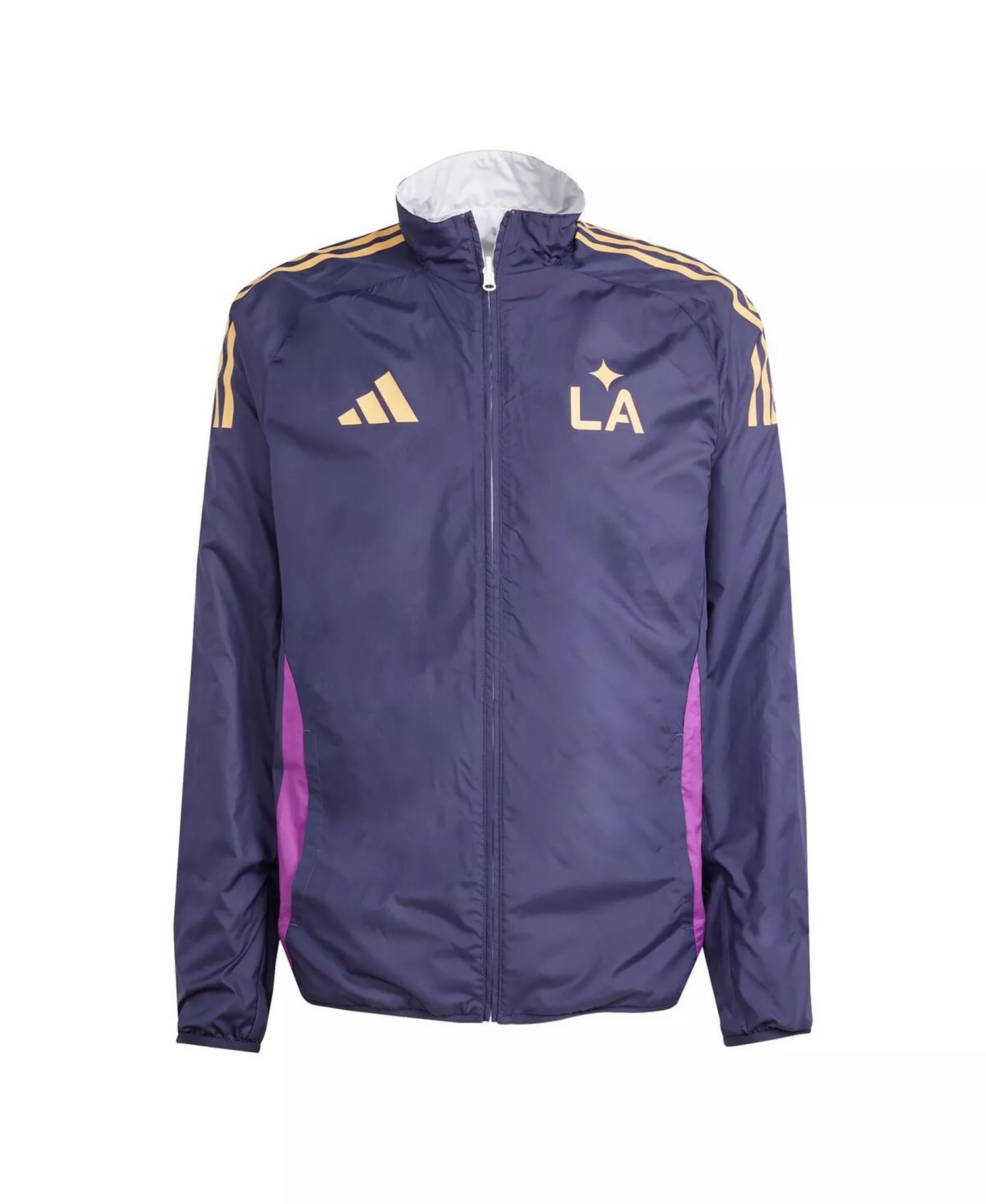 Men's White/Navy LA Galaxy 2025 Anthem Reversible Full-Zip Jacket - White, Navy - 2XL