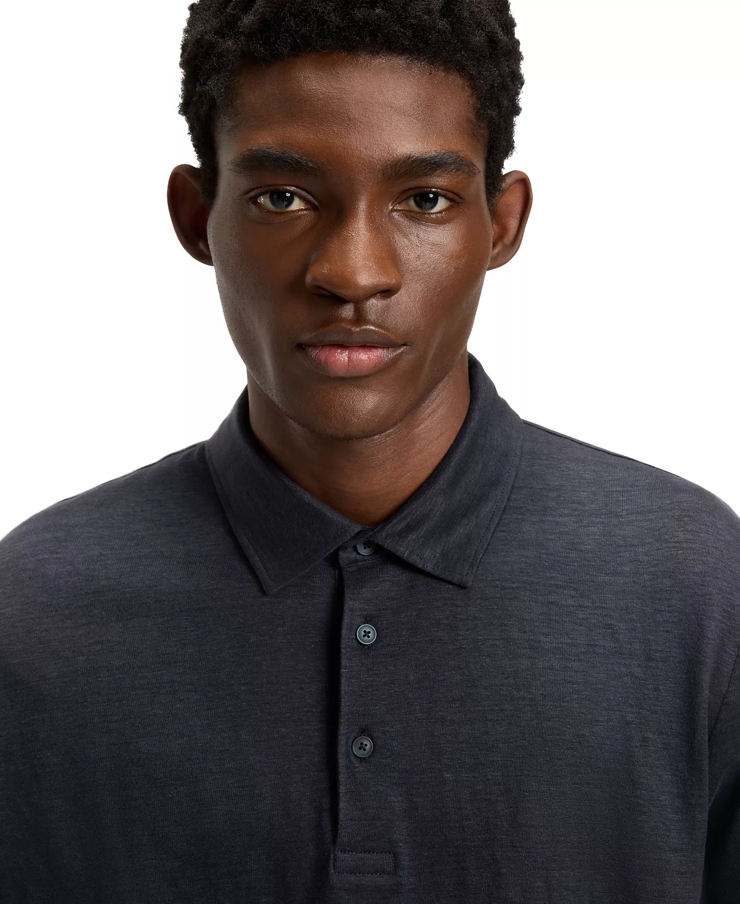 Hugo Boss BECKHAM x BOSS Men's Linen Regular-Fit Polo Shirt - Dark Blue - 2XL