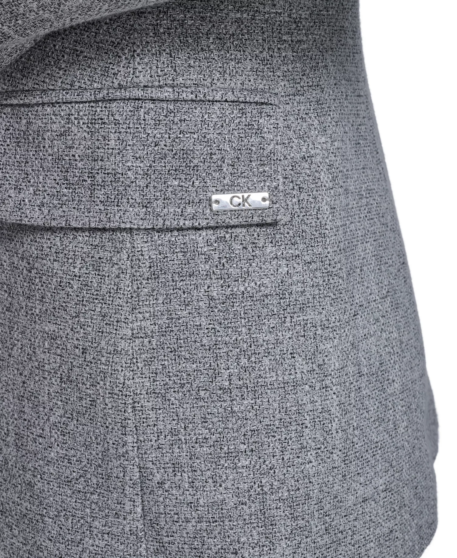 Women's Novelty Open Front Jacket and Novelty Wide-Leg Pant - Light Heather Multi - 10