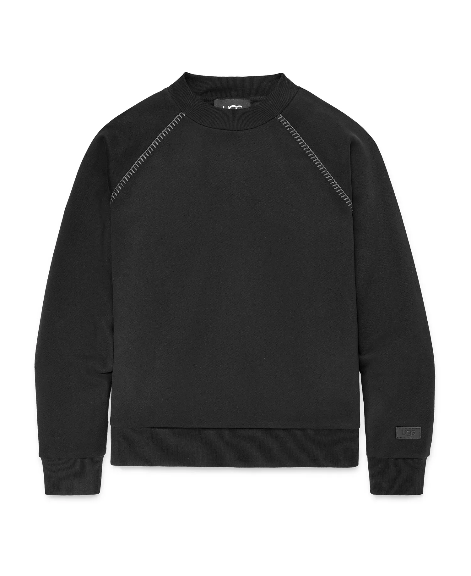 UGG Women's Classic Crew Neck Raglan-Sleeve Sweatshirt - Black - L