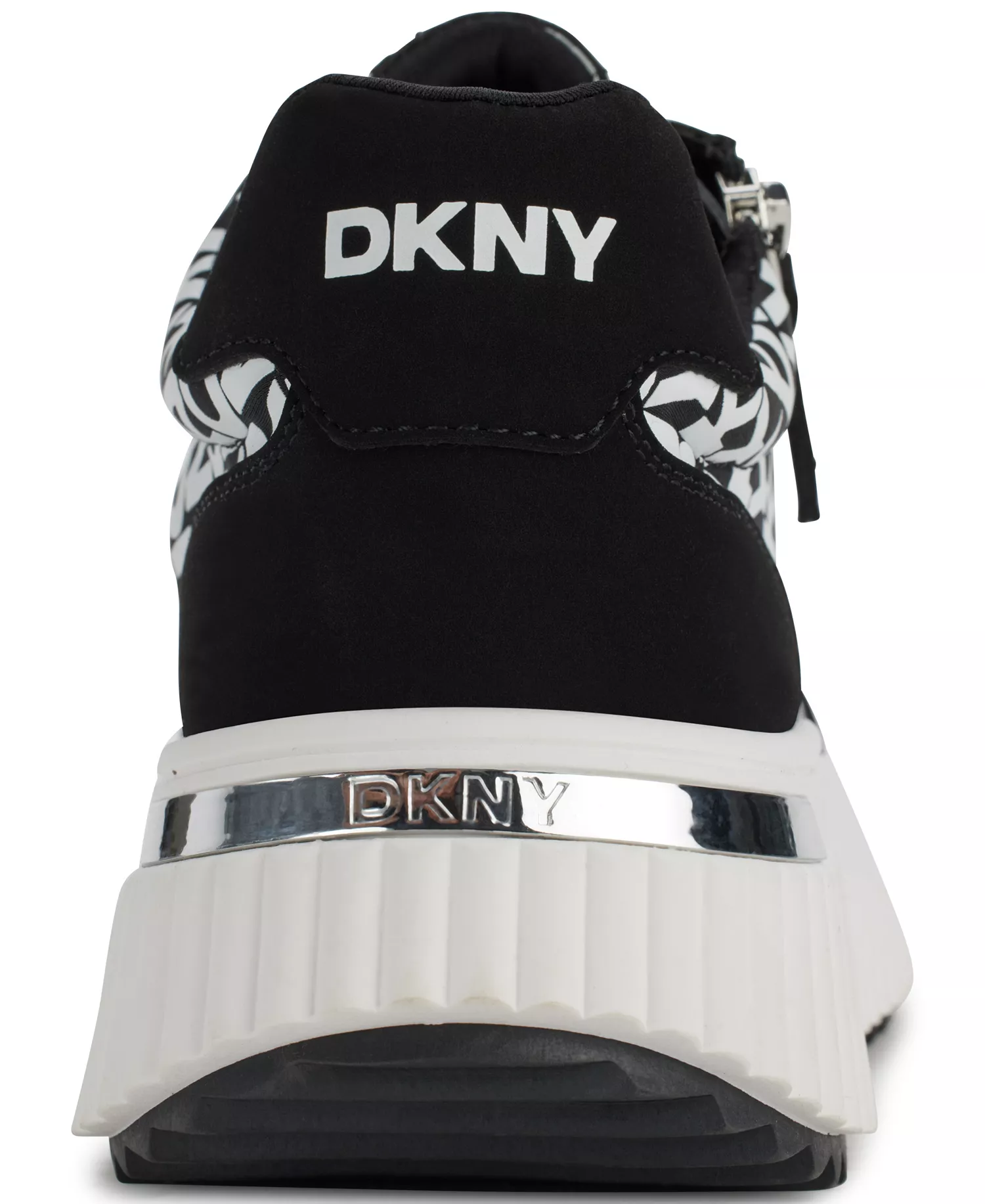 Women's Lissa Logo Platform Sneakers - Black and White - 10M