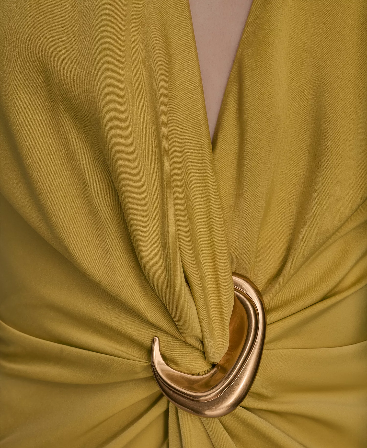 Women's V-Neck Sleeveless Dress - Chartreuse - 10