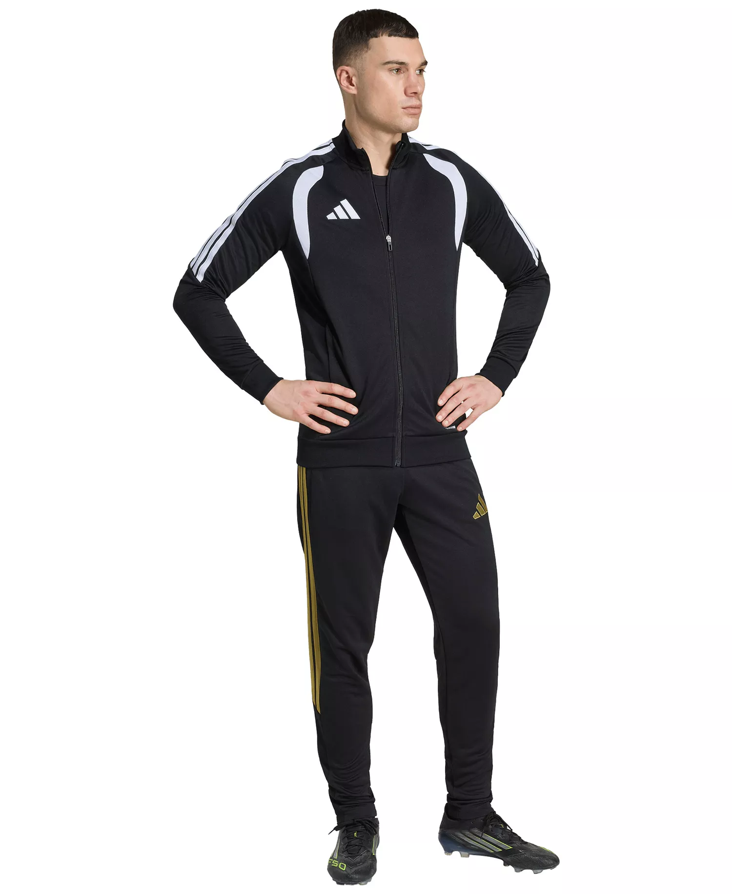 Men's Metallic Tiro 26 League Training Pants - Black / Gold - 2XL