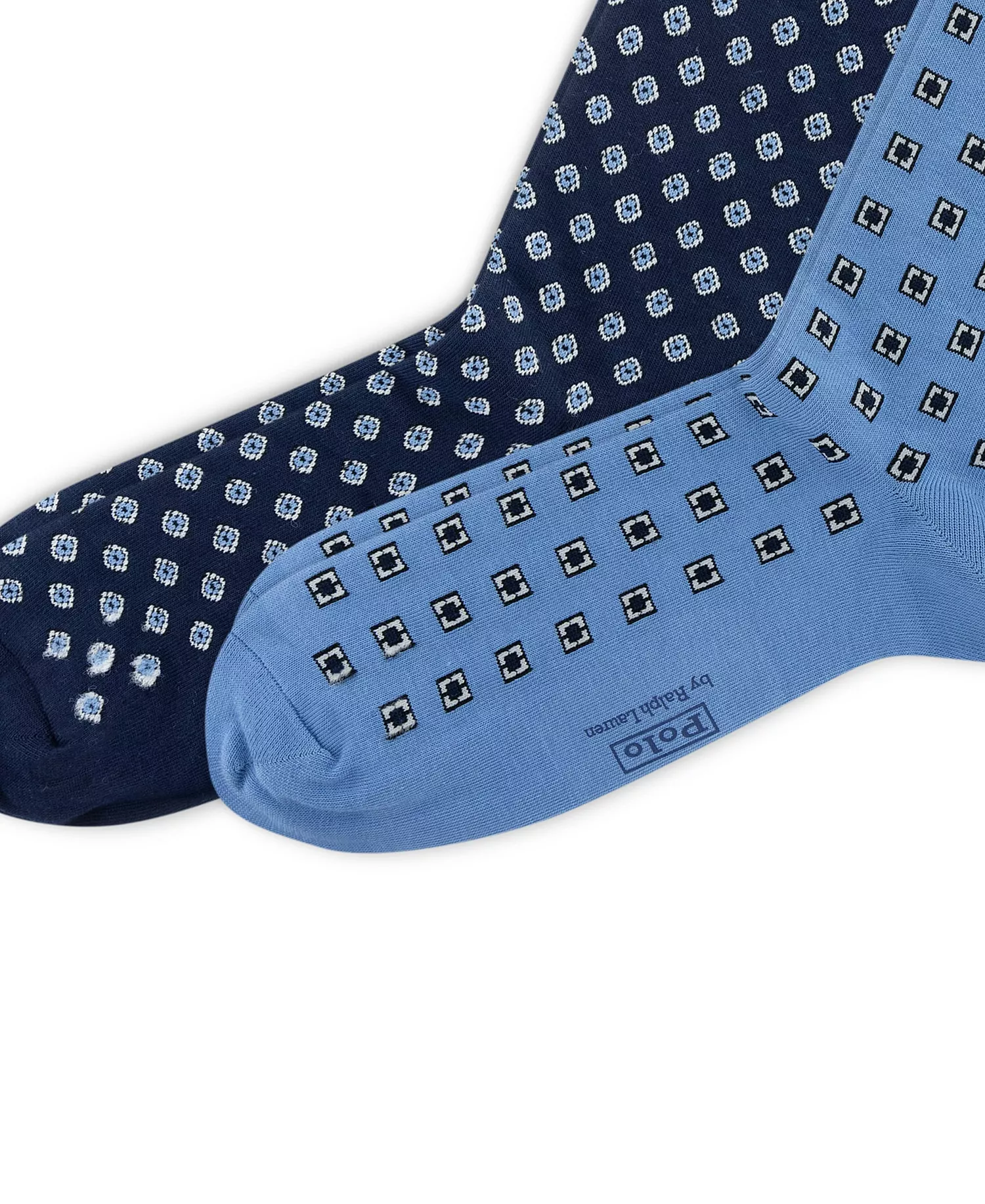 Men's 2-Pack Foulard Socks - Blue - 7-12