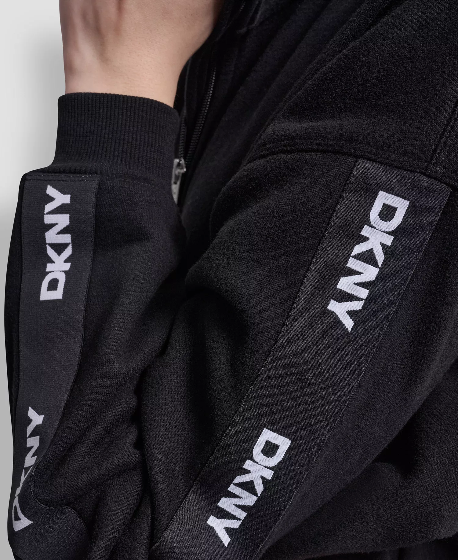 Women's Classic Logo Elastic Oversized Quarter-Zip Top - Black - L