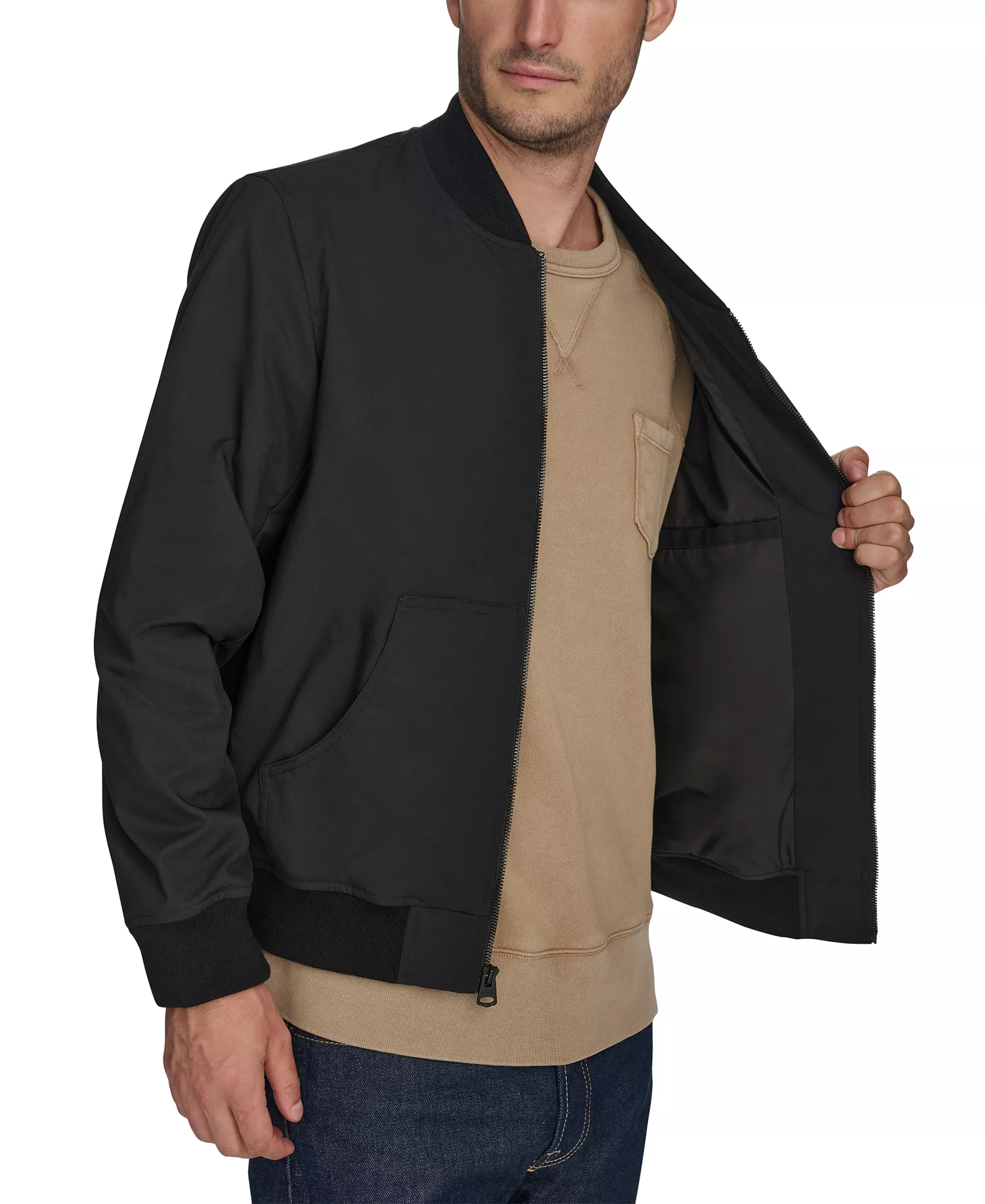 Men's Military Bomber Jacket - Black - 2XL