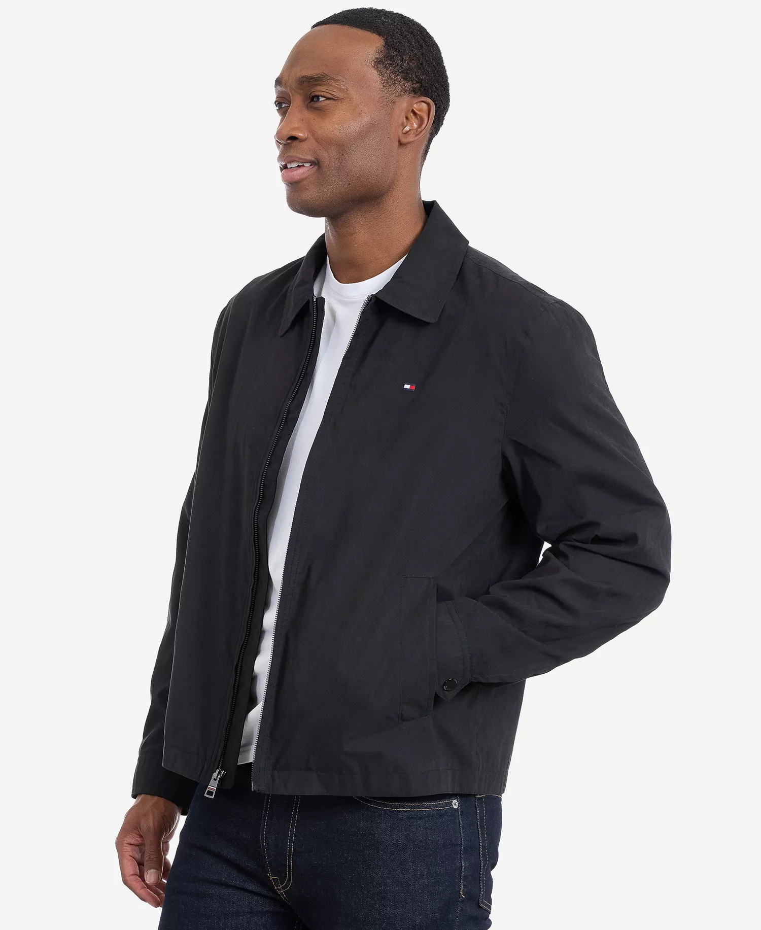 Men's Wind Resistant Golf Jacket - Black - 2XL
