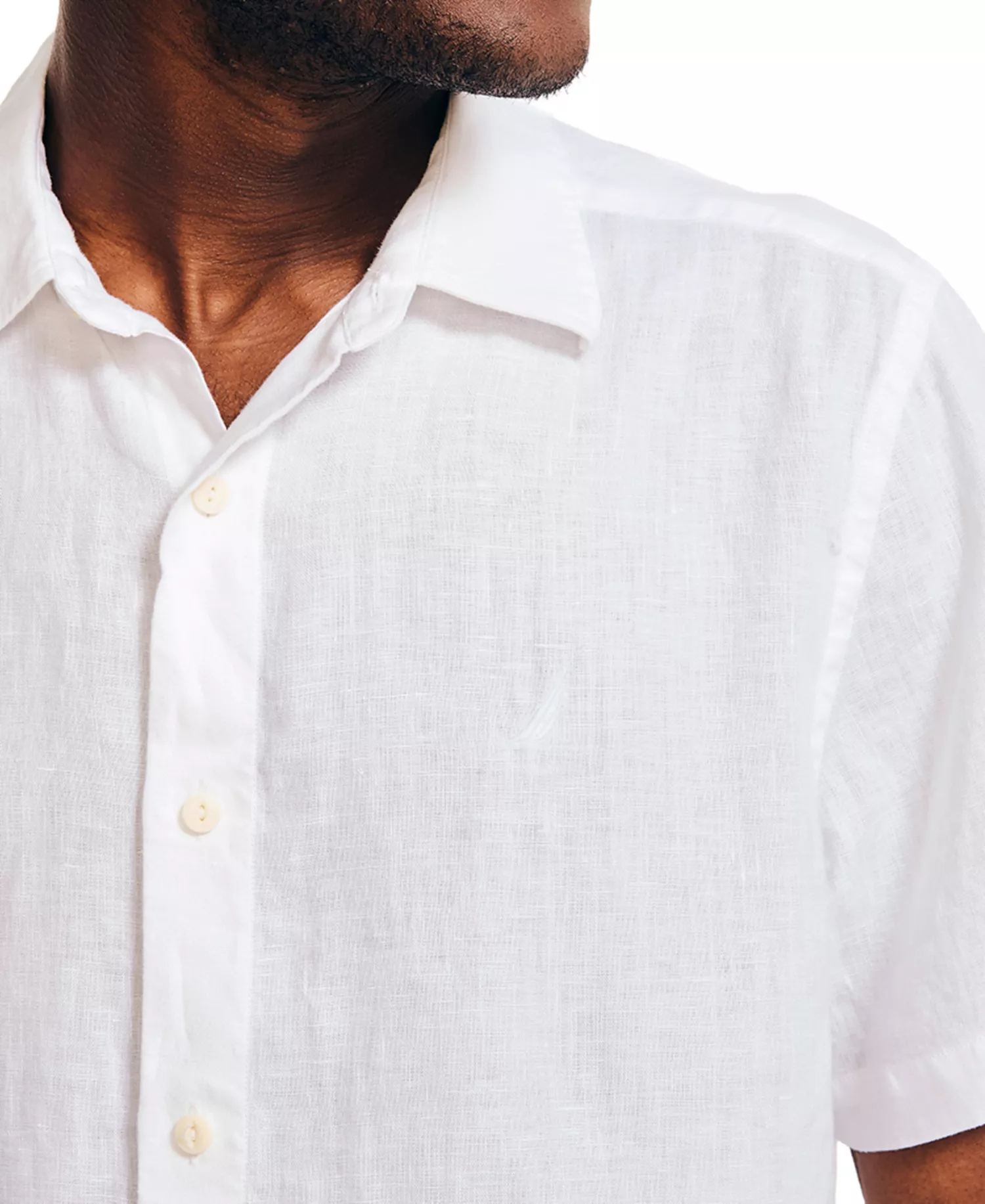 Men's Classic-Fit Solid Linen Short-Sleeve Shirt  - Bright White - 2XL