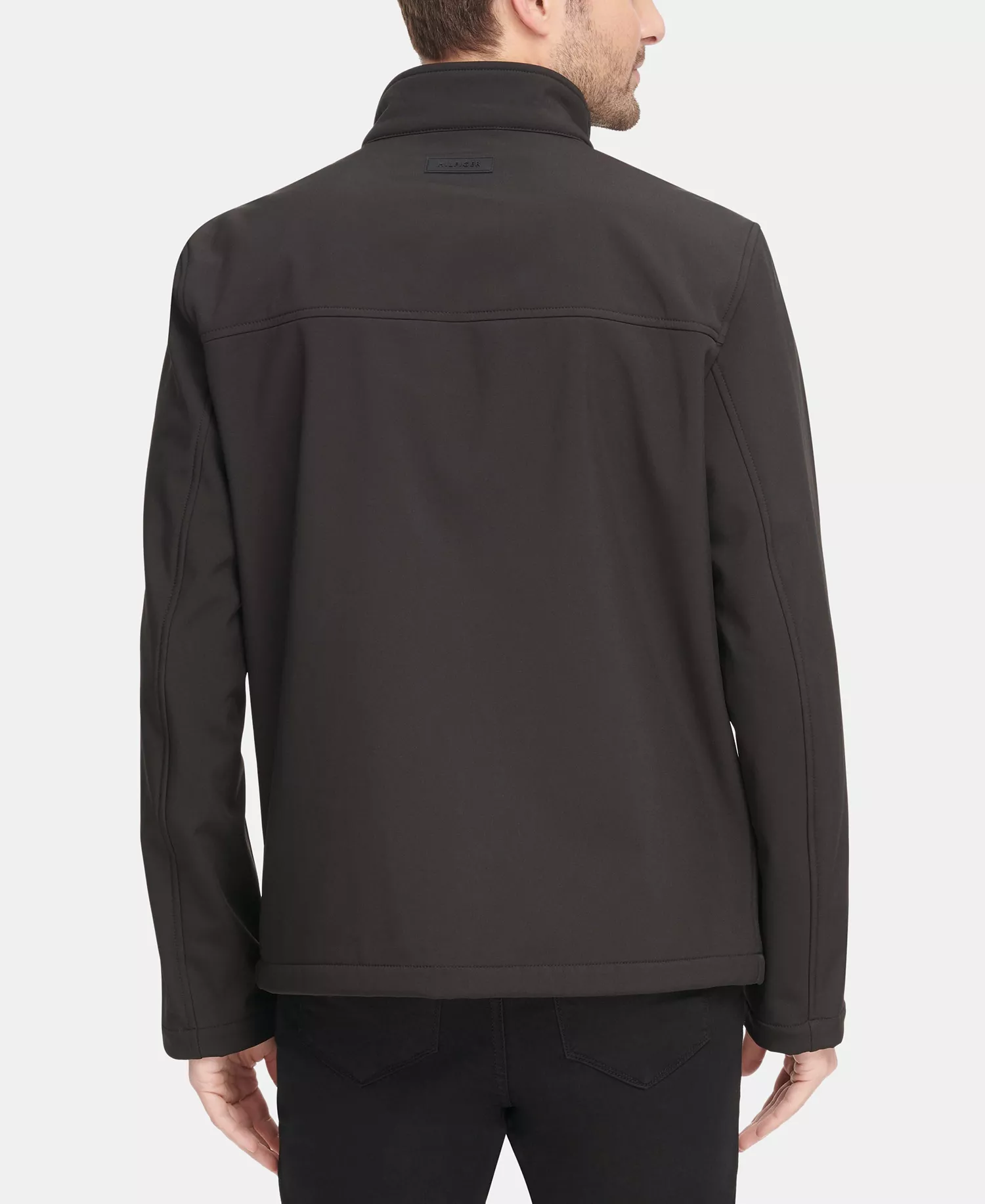 Men's Soft-Shell Classic Zip-Front Jacket - Black - 2XL