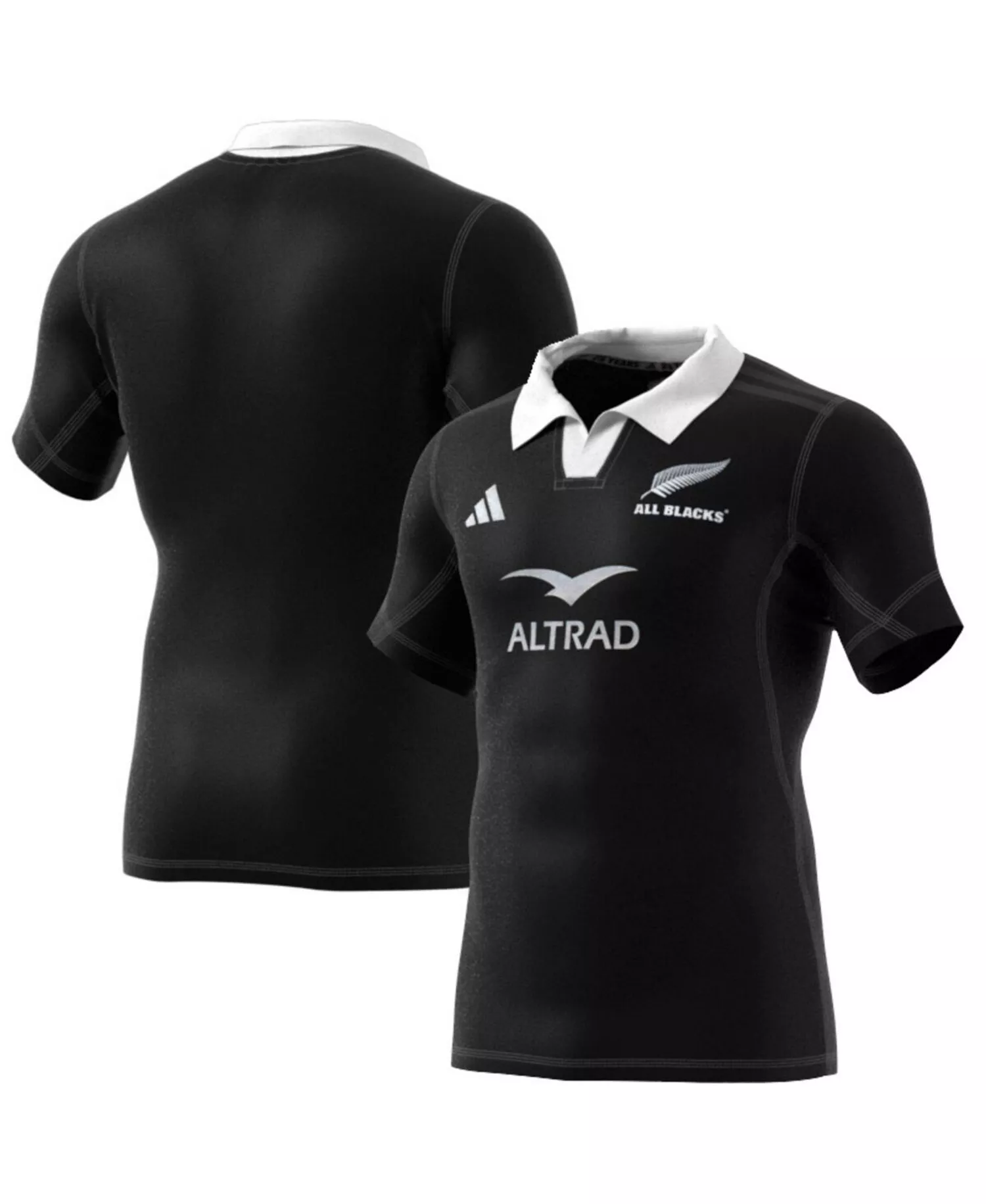 Men's Black New Zealand Rugby 2024/25 Home Authentic Jersey - Black - L