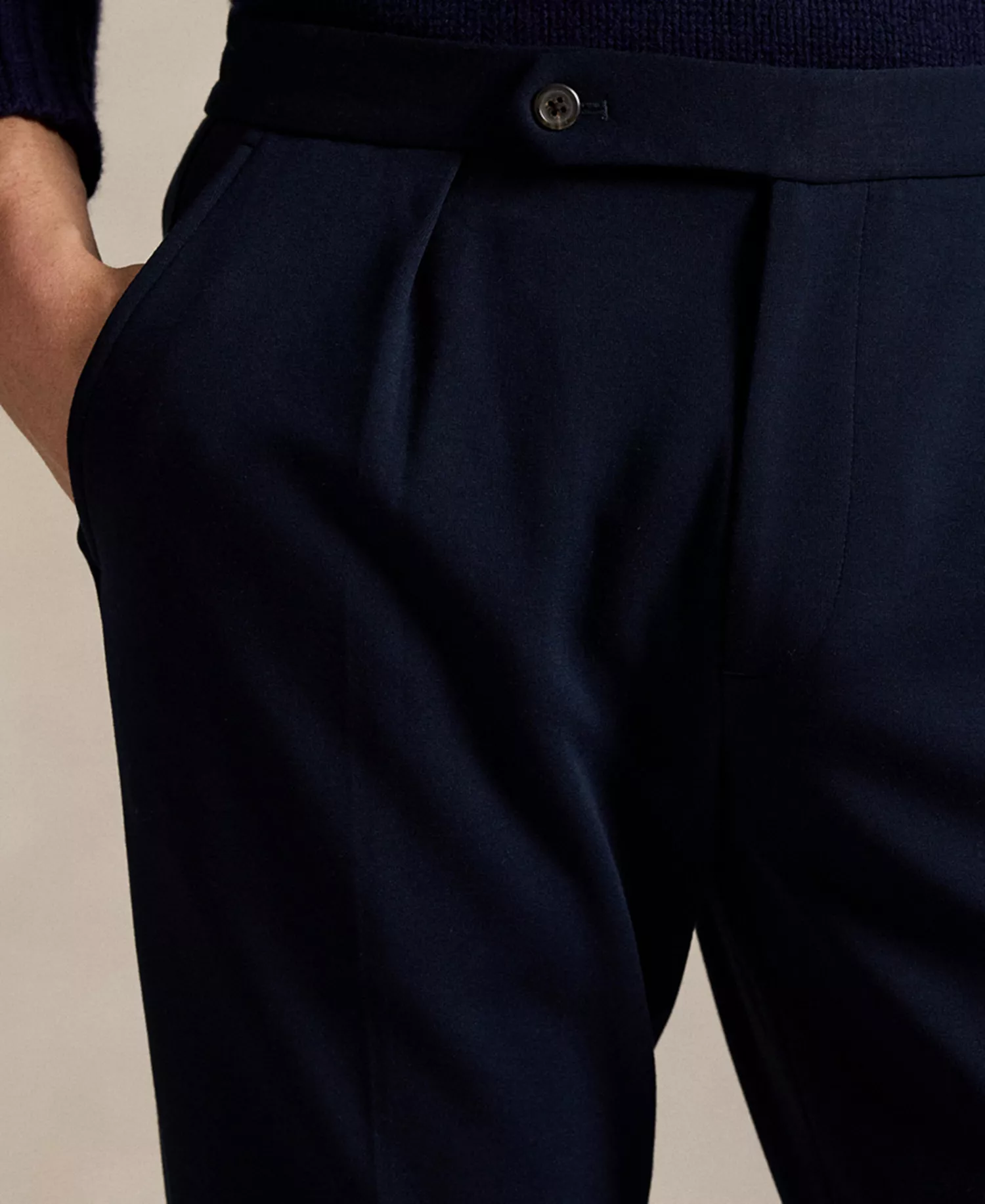 Men's Double-Knit Suit Trouser Pants - Aviator Navy - 30x30