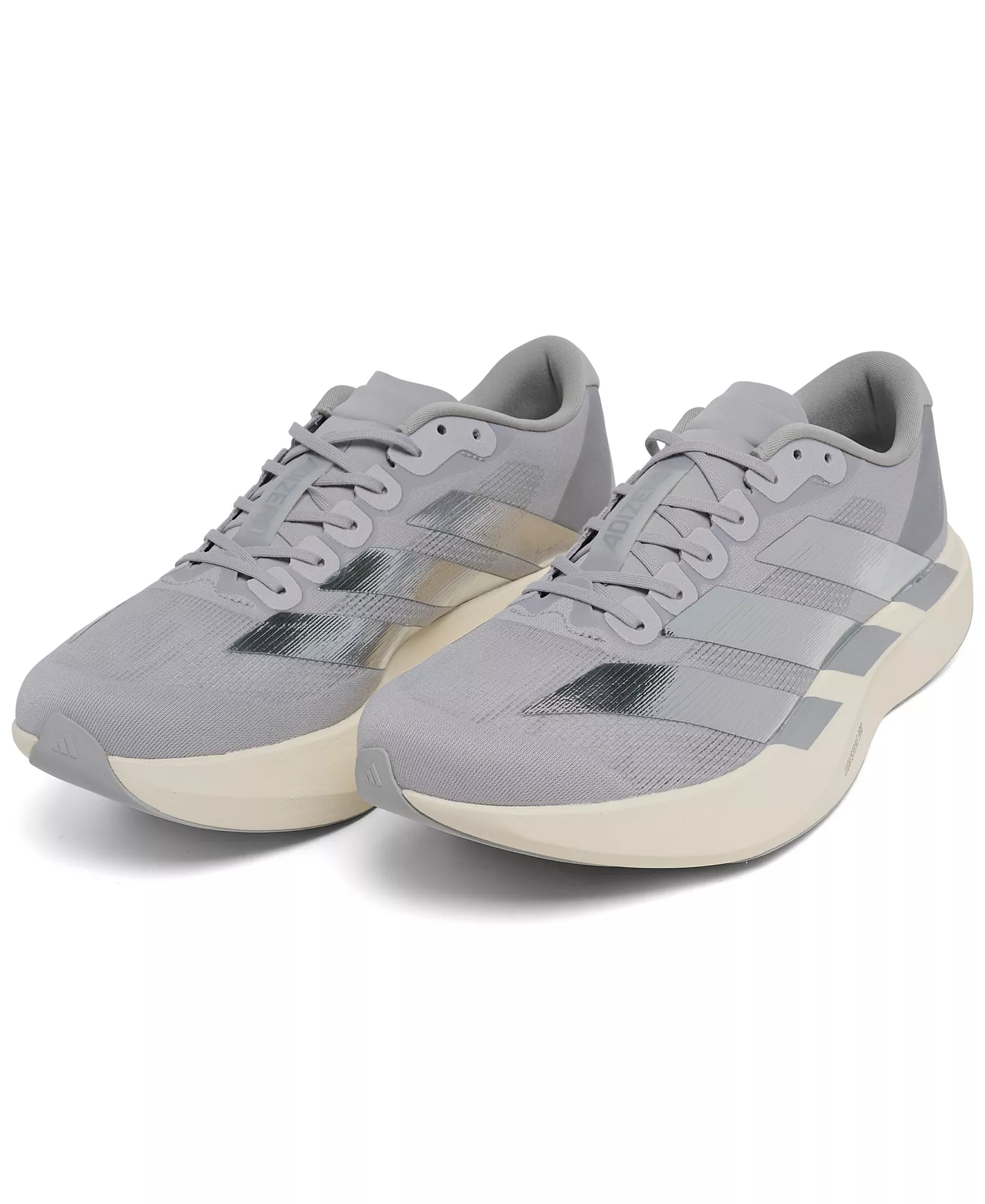 Men's Adizero EVO SL Running Sneakers from Finish Line - Gray, Silver - 9