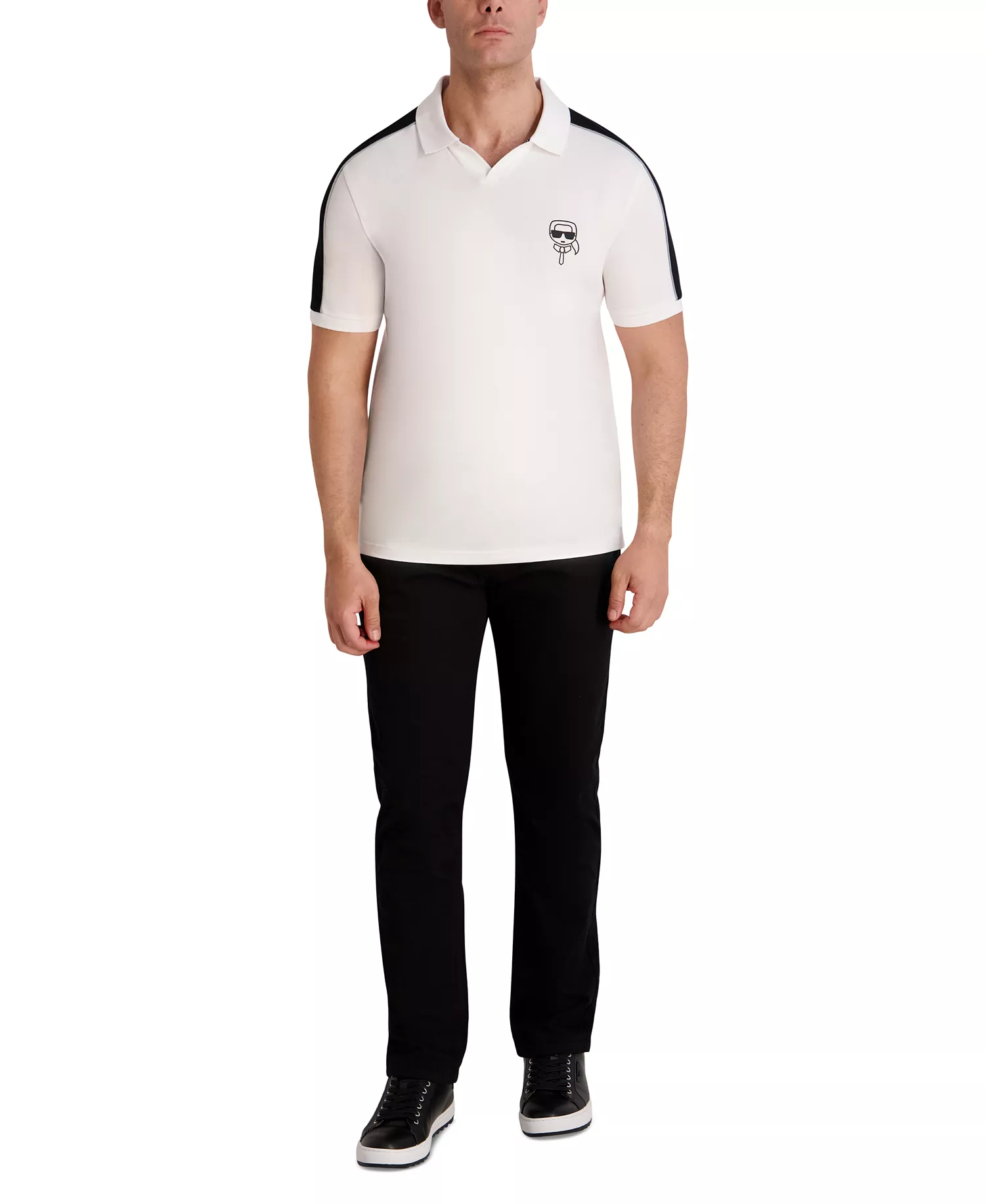 Men's Jonny Collar Polo Shirt - Optic White - L