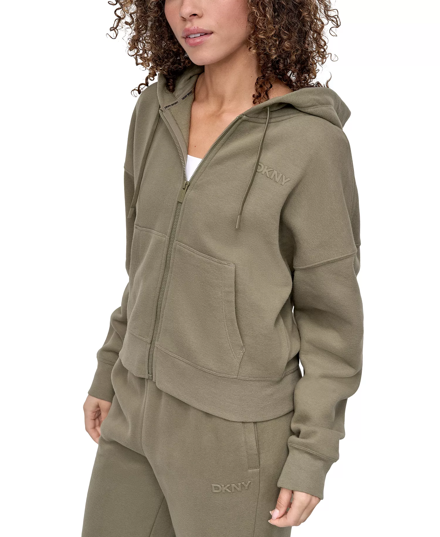 Women's Silicone Logo Full-Zip Hoodie - Utility Green - S