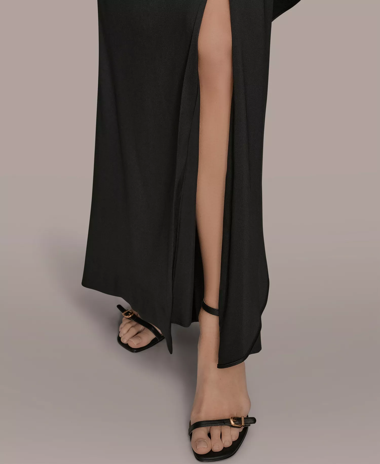 Women's Asymmetric Twist Strapless Gown - Black - 10