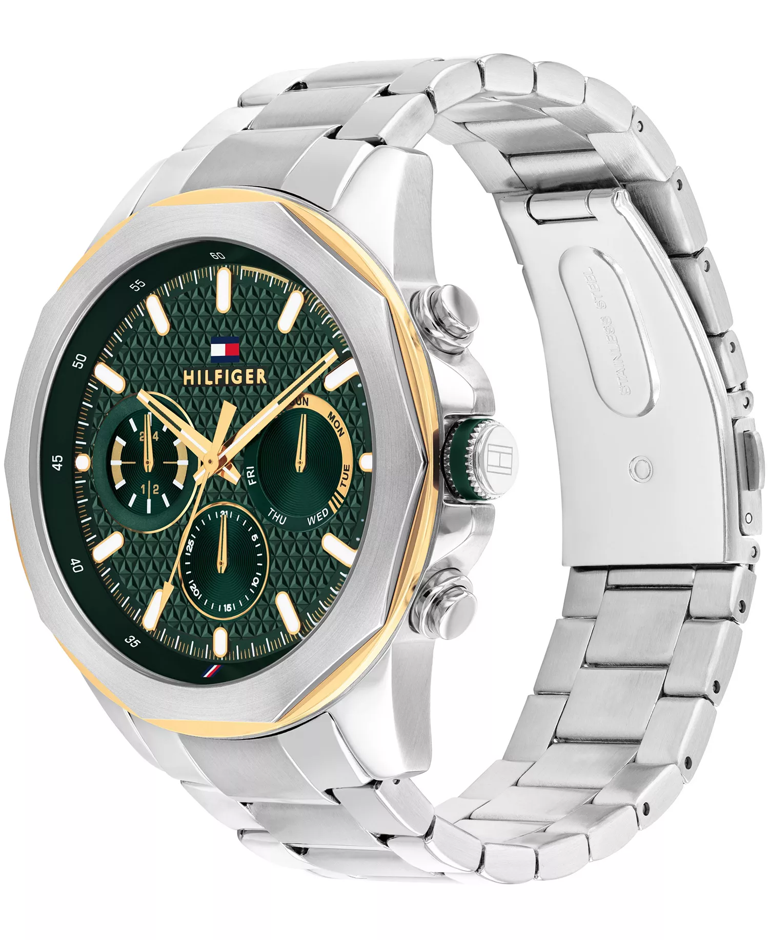 Men's Multifunction Silver-Tone Stainless Steel Bracelet Watch 46mm - Silver - One Size Fits All