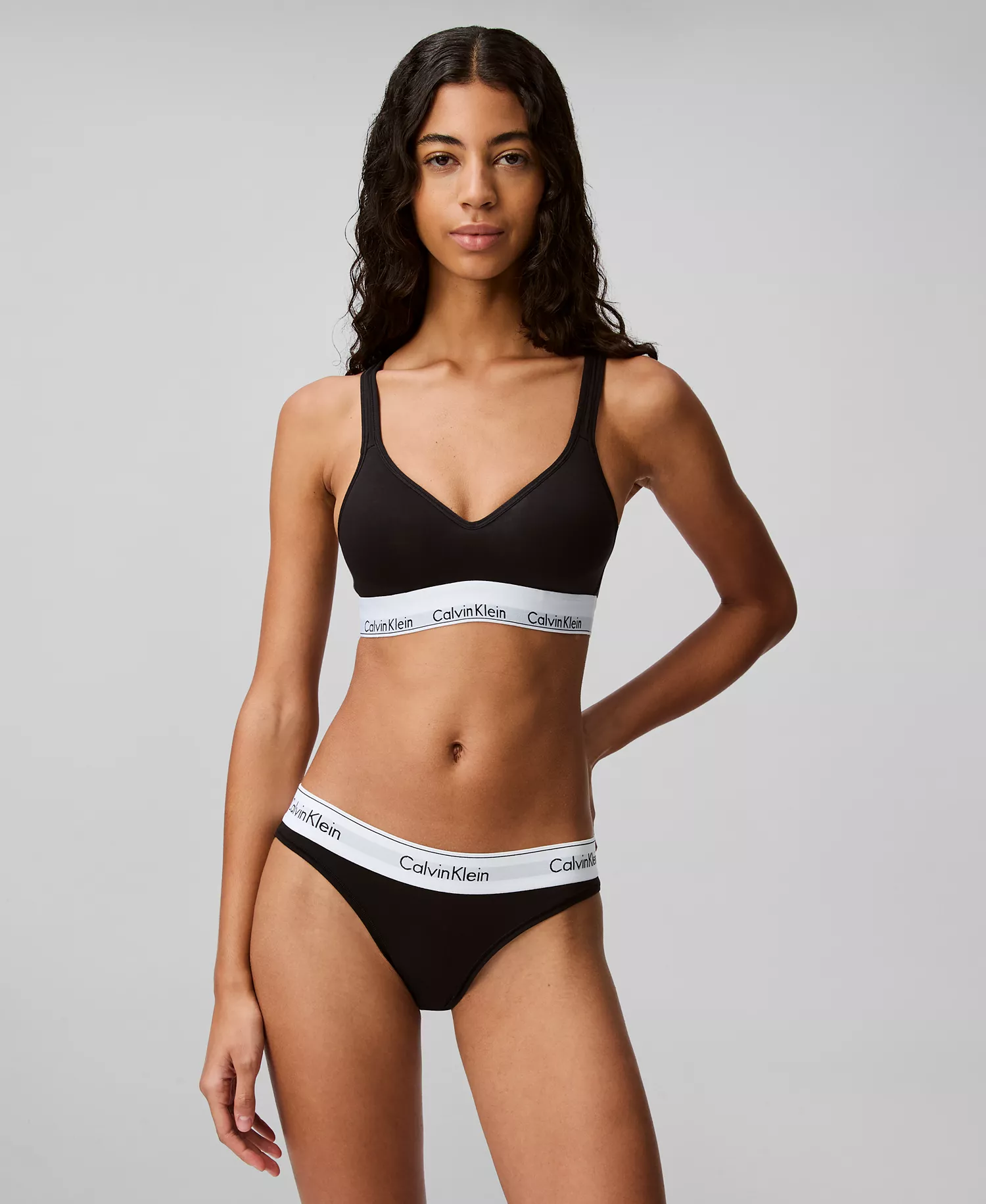 Calvin Klein Women's Modern Cotton Padded Bralette QF1654 - Black - L