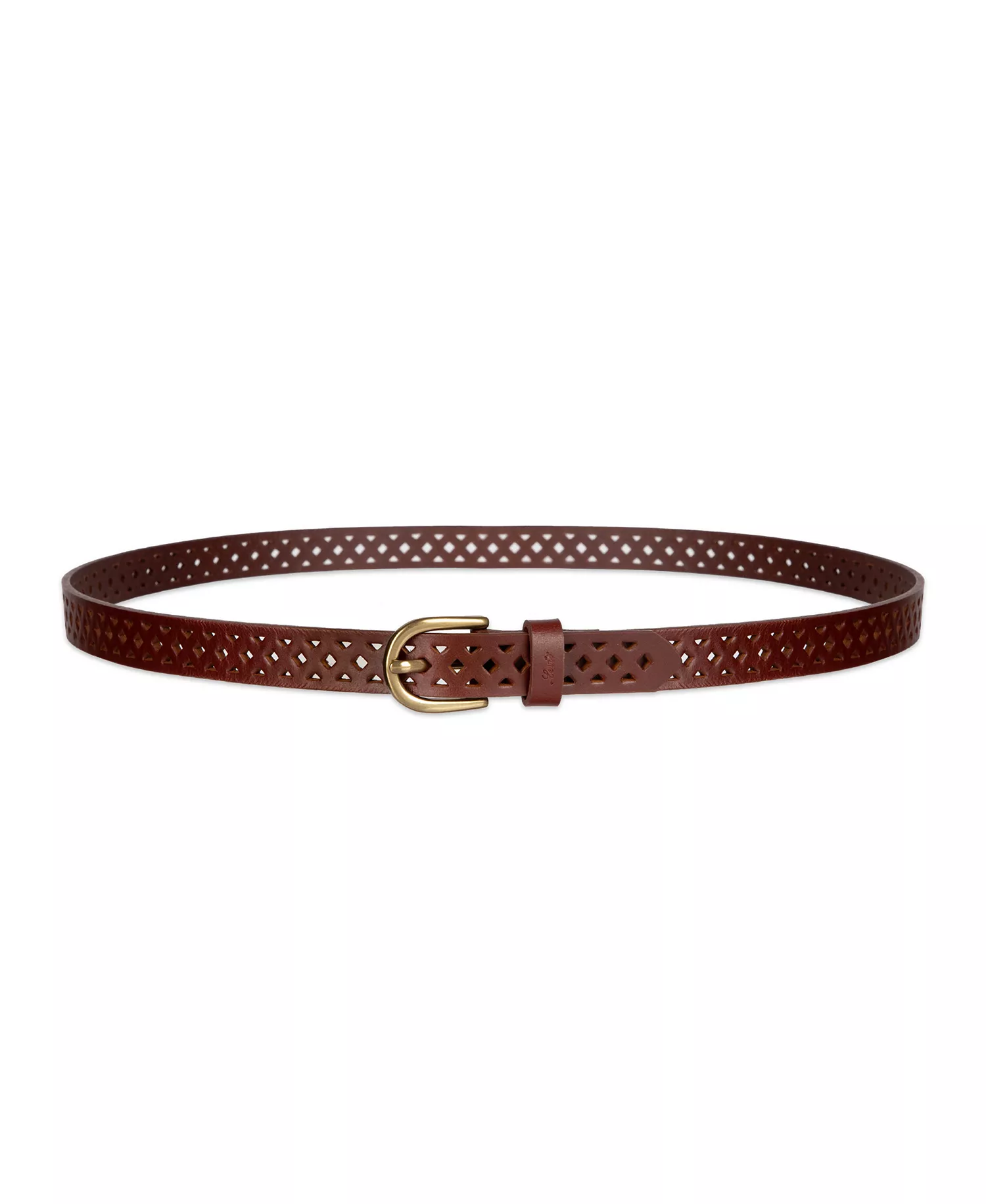 Women's 2-Pack Perforated and Reversible Skinny Casual Belt Set - Black/Tan Brown - Extra Large