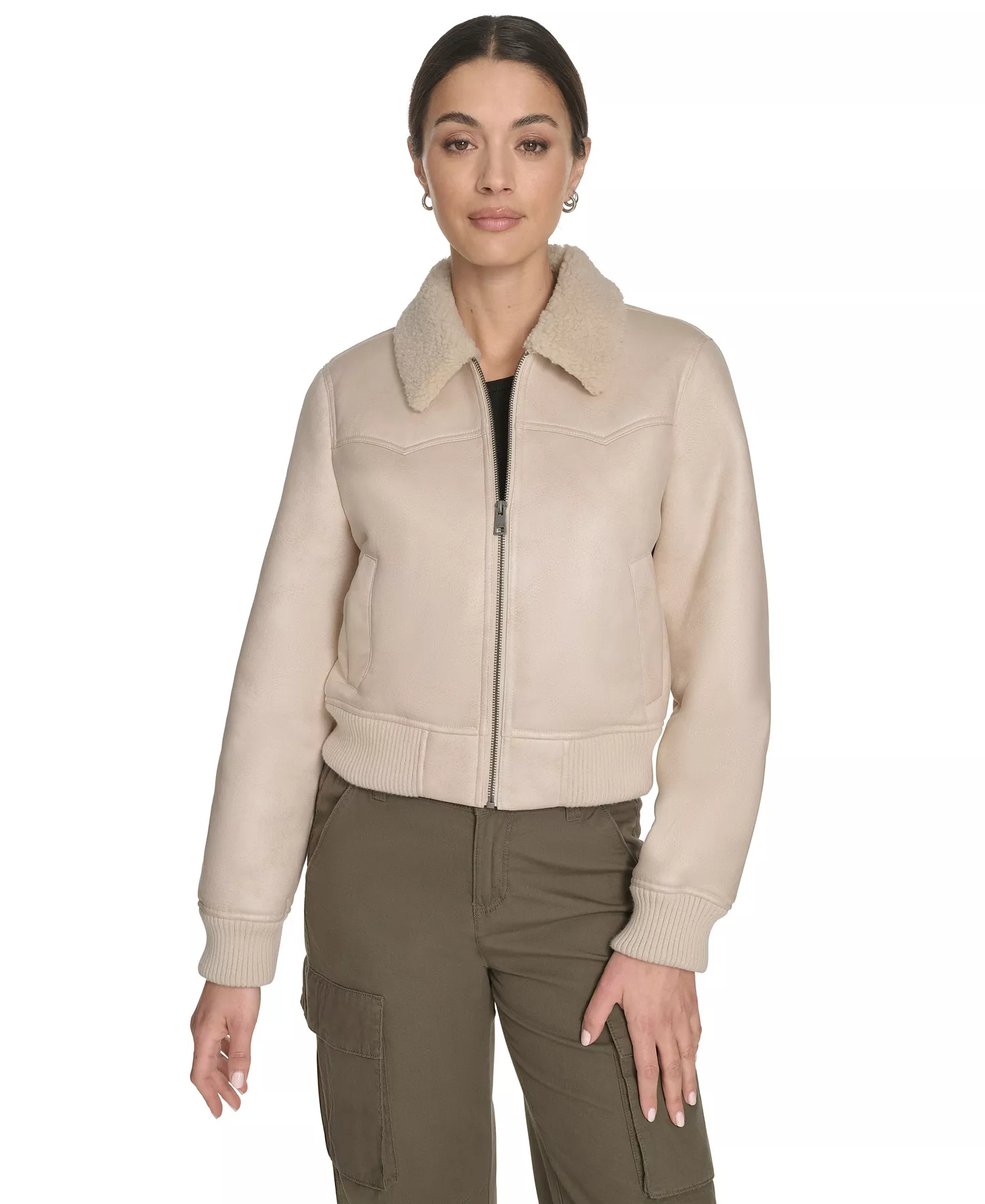 Women's Long Sleeve Western Jacket - Almond Milk - L