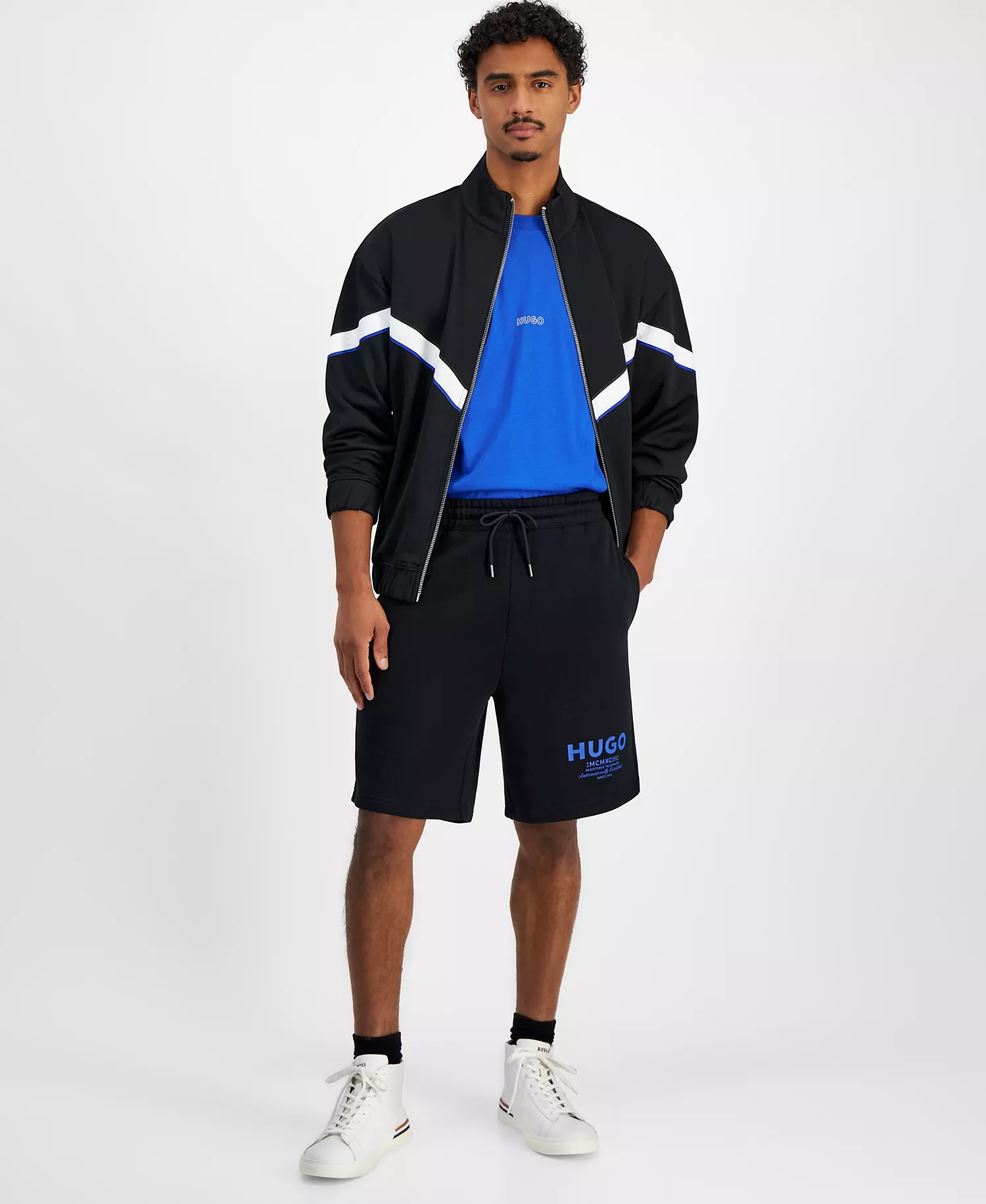 Men's Nomario Relaxed Fit Drawstring 9.05" Shorts - Black - S