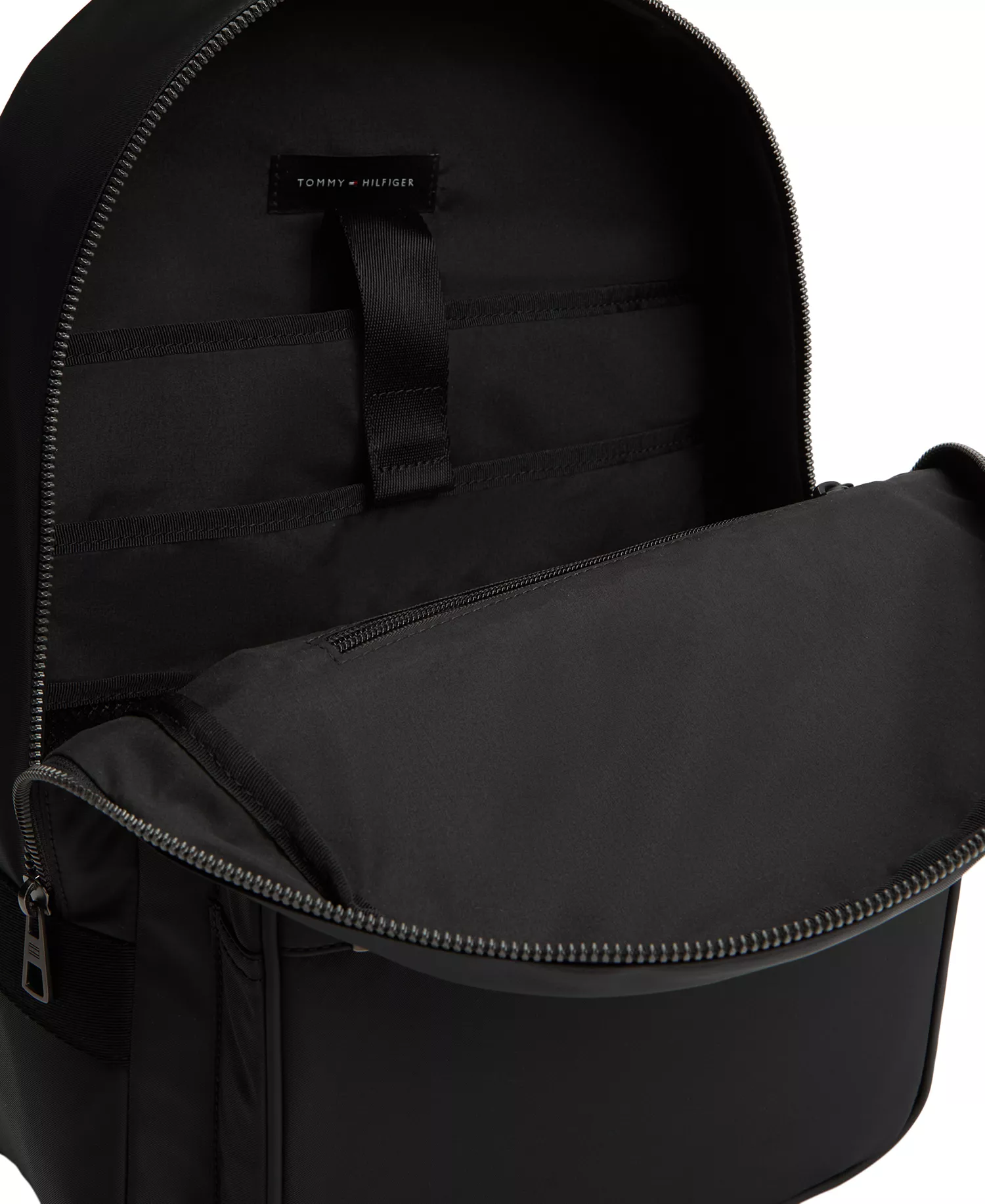 Men's Zippered Backpack - Black - No Size