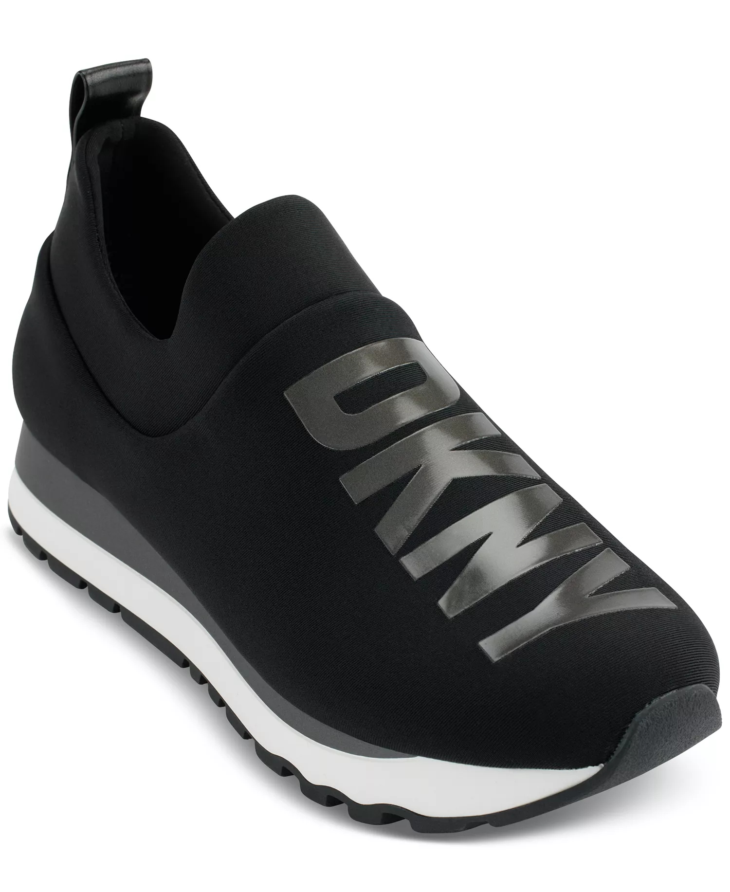 Jadyn Logo Slip-On Casual Sneakers, Created for Macy's - Black/ Dark Gunmetal - 10M