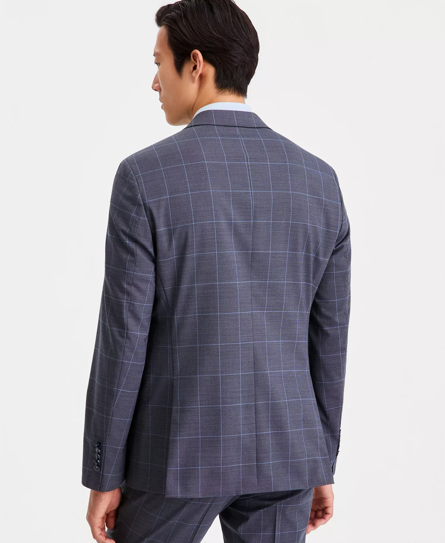 Men's Modern-Fit Suit Jacket - Blue - 36R