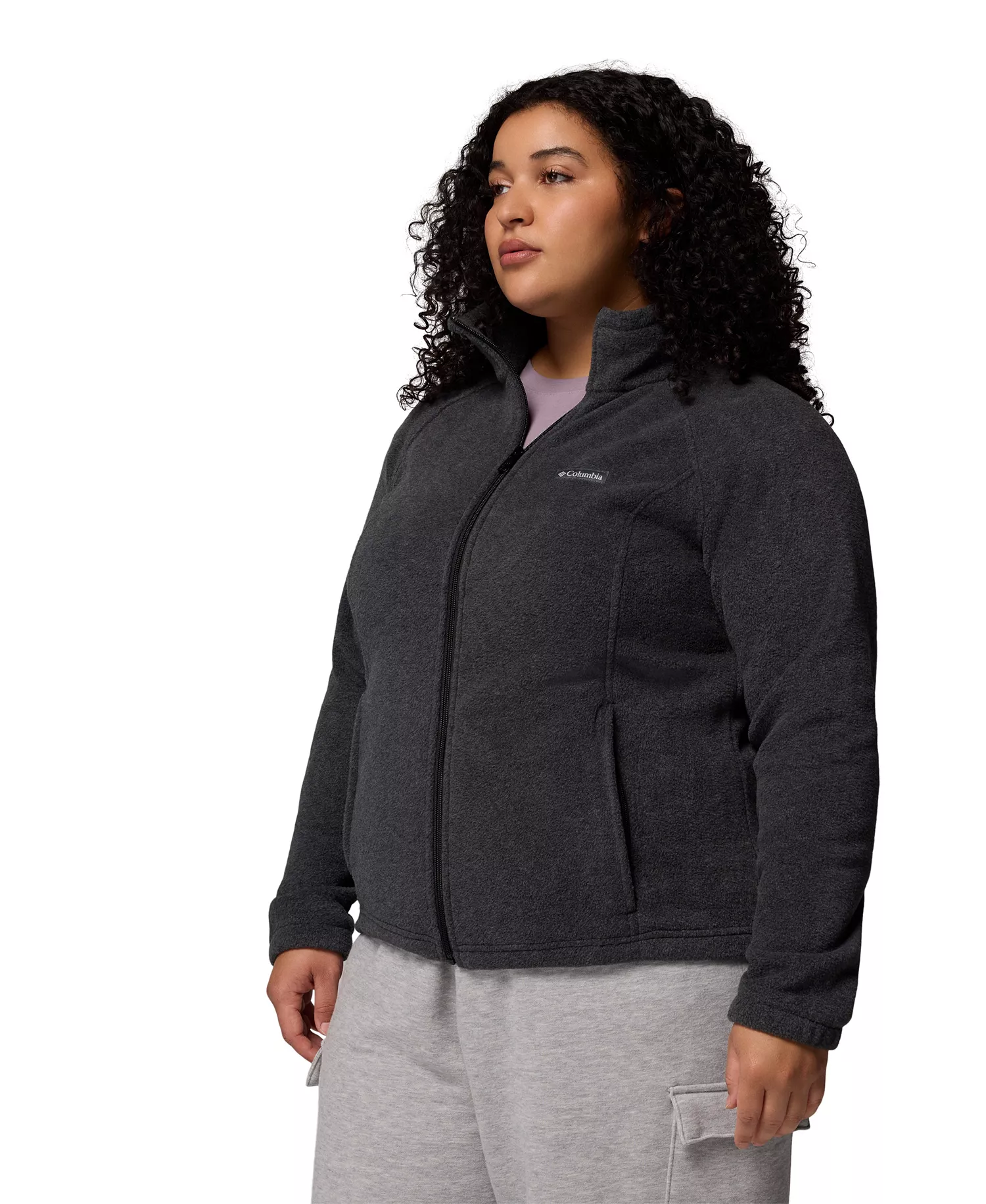 Plus Size Benton Springs Fleece Jacket - Charcoal Heather - 1X