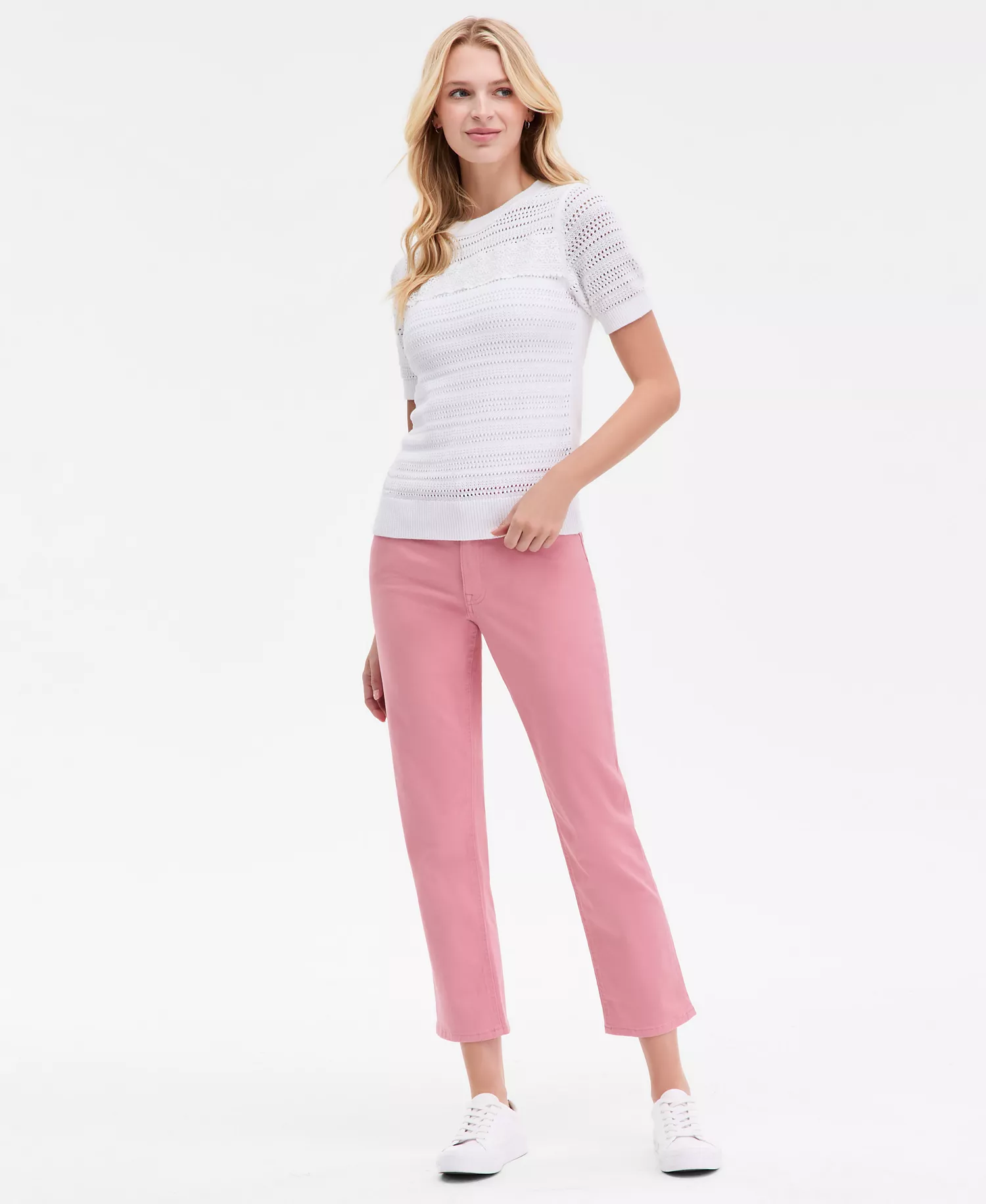 Women's Mid-Rise Bay Straight Jeans - Bridal Rose - 10