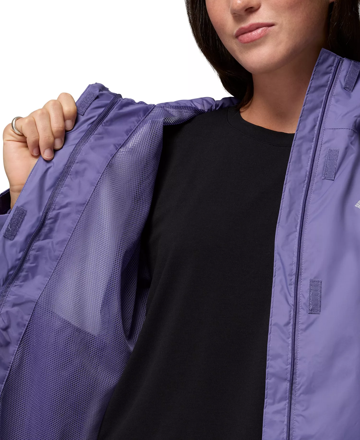 Women's Omni-Tech™ Arcadia II Rain Jacket - Black - L