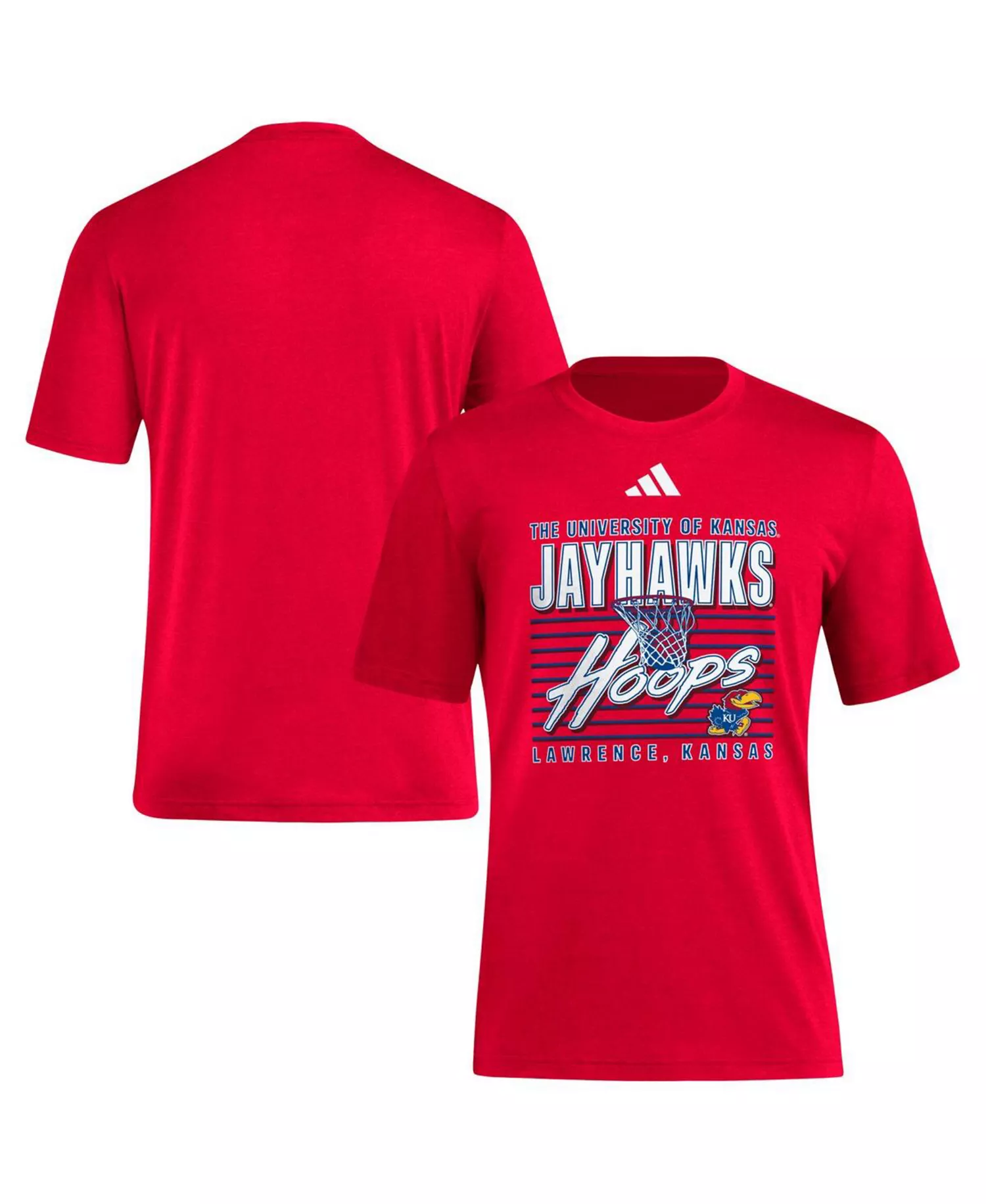 Men's Red Kansas Jayhawks Locker Swish Tri-Blend T-Shirt - Red - L