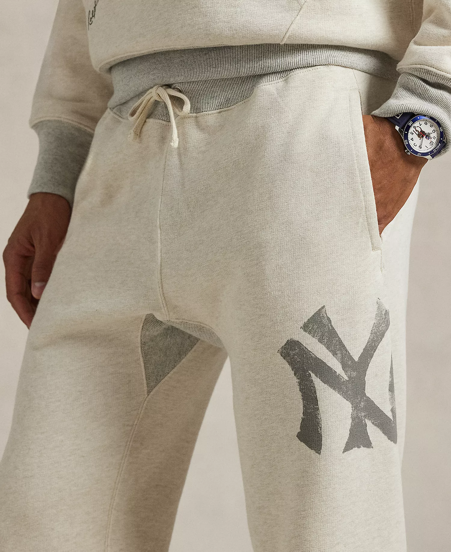 Unisex New York Yankees Sweatpants - Chalk Heather - L